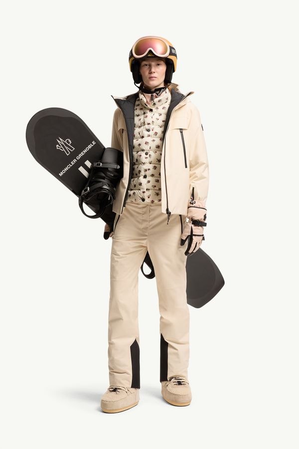Giacca da sci Chanavey con cappuccio Donna Bianco Avorio Moncler 0