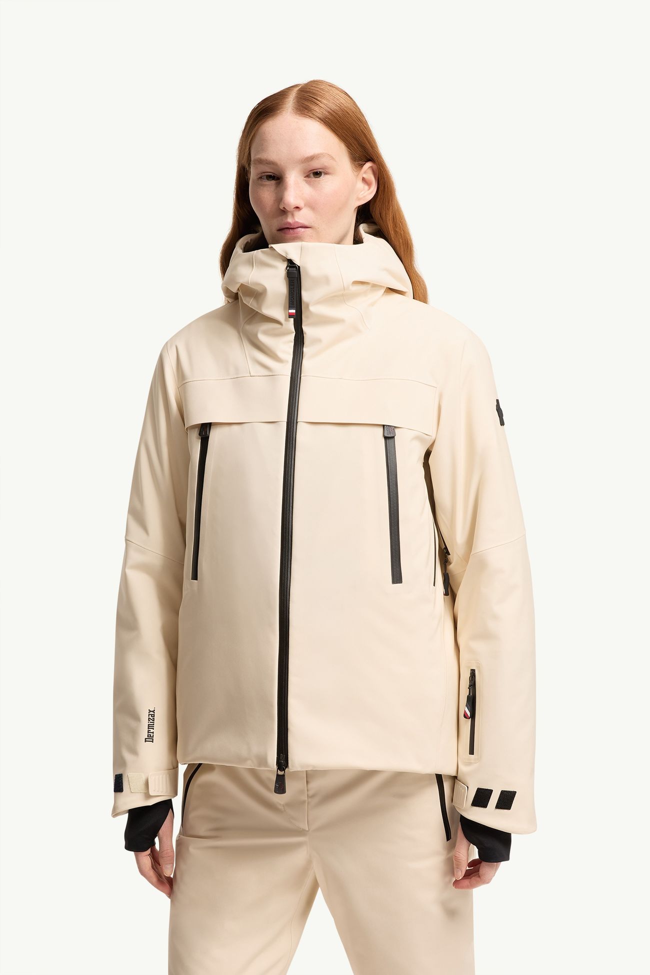 Chaqueta de esquí con capucha Chanavey Mujer Blanco Marfil Moncler 3