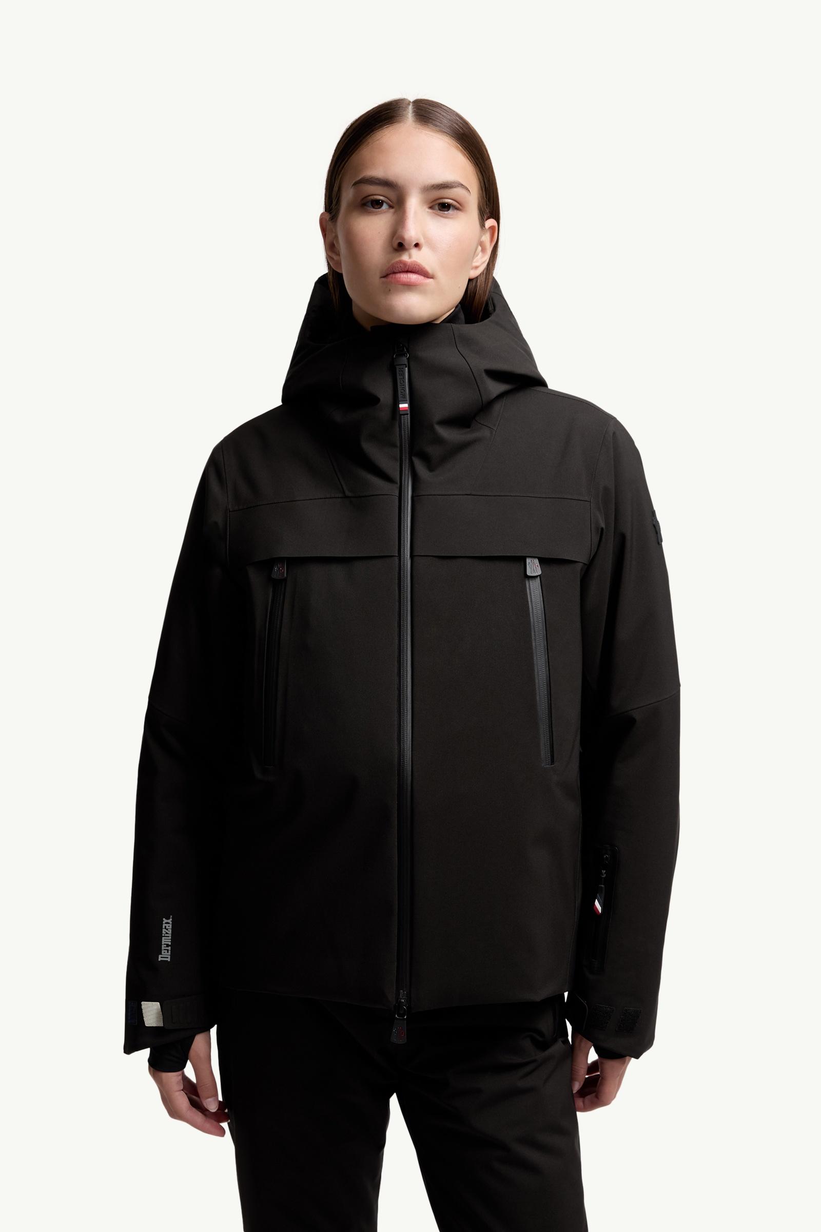 Black Chanavey Hooded Ski Jacket - Ski Jackets for Women | Moncler US