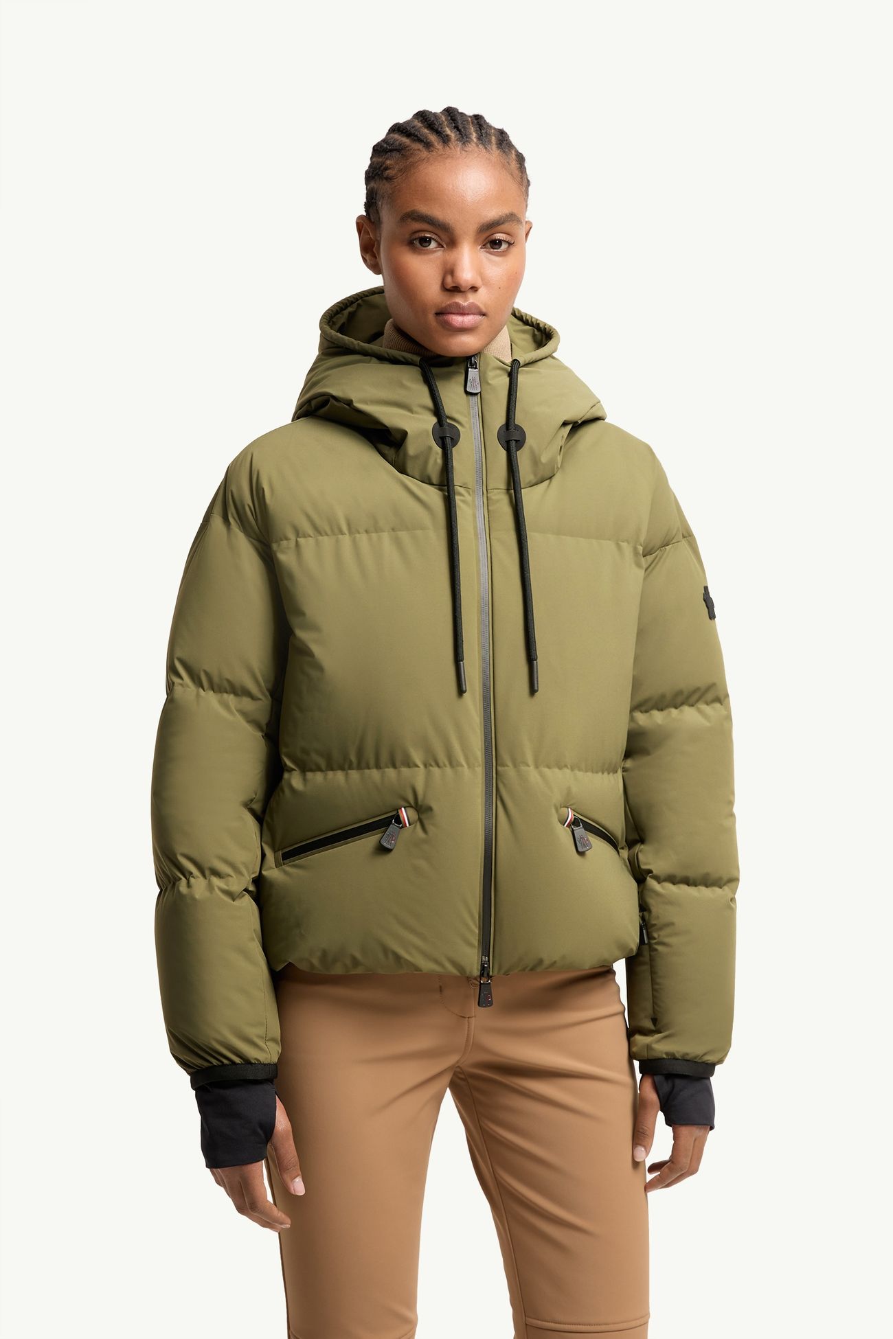 Veste de ski isolante à capuche Allesaz Femmes Vert Olive Moncler 3