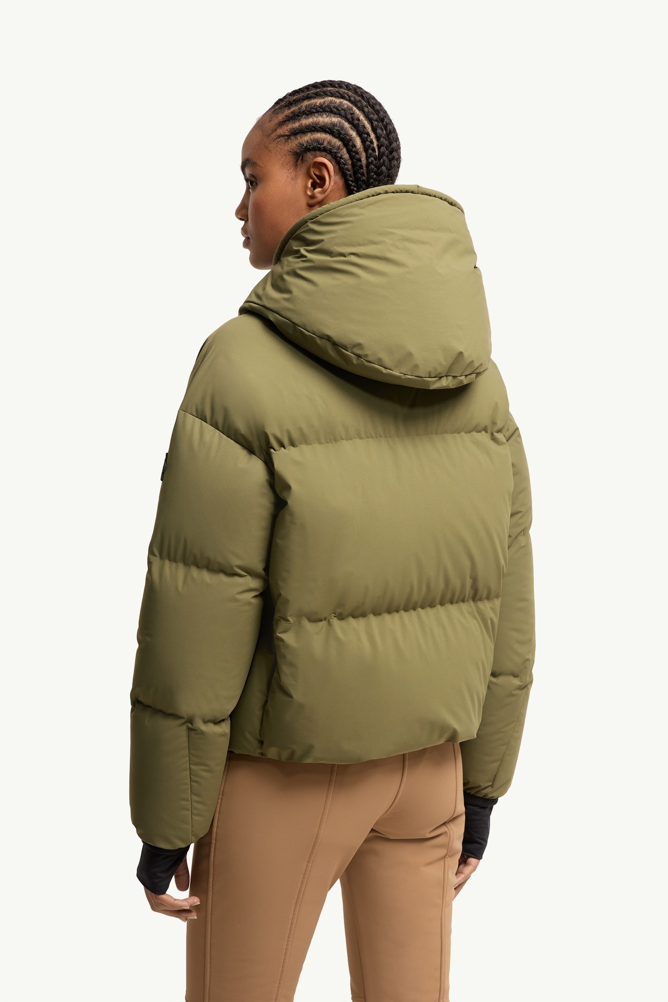 Chaqueta de esquí aislante con capucha Allesaz Mujer Verde Oliva Moncler 4