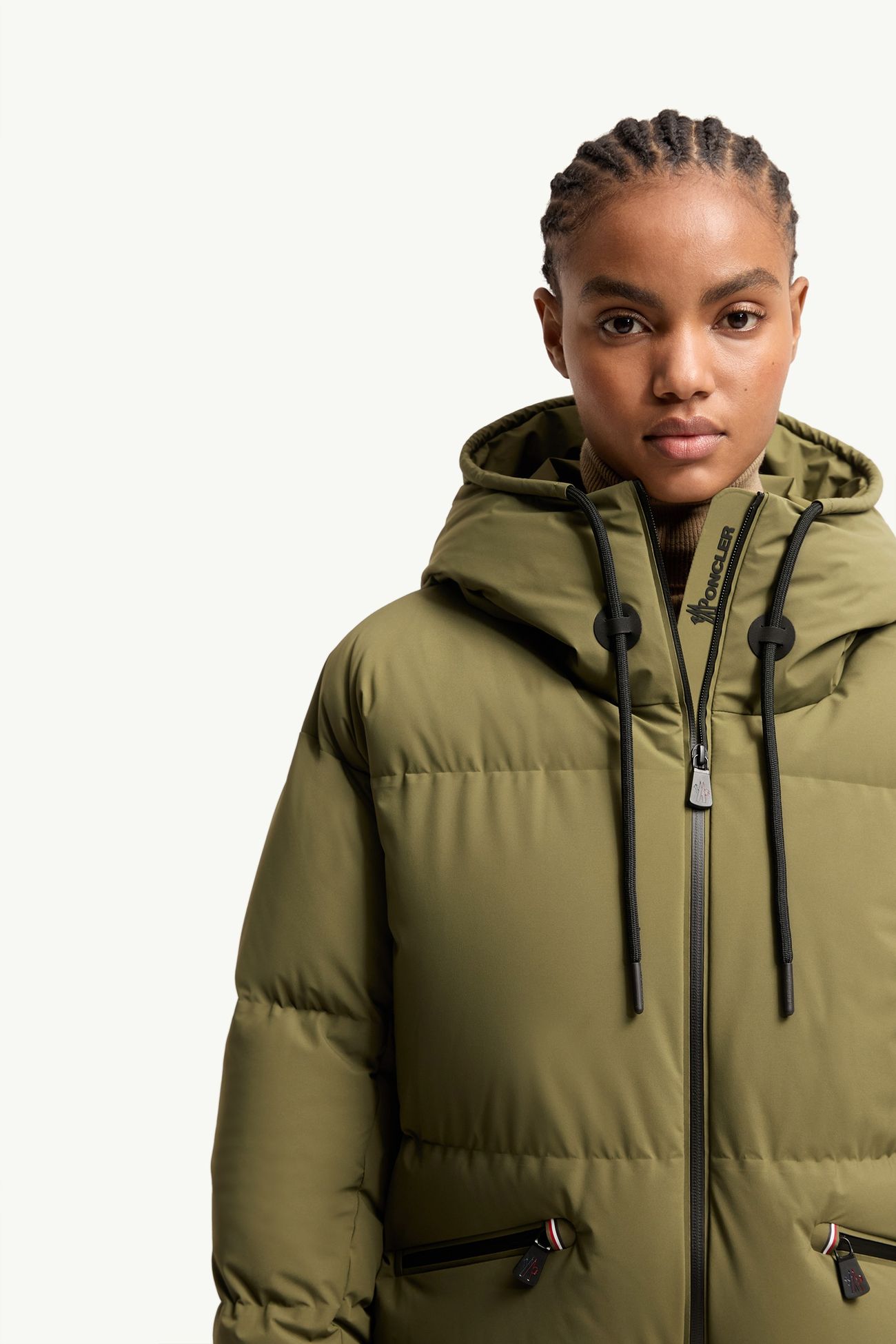 Giacca da sci isolante con cappuccio Allesaz Donna Verde Oliva Moncler 6