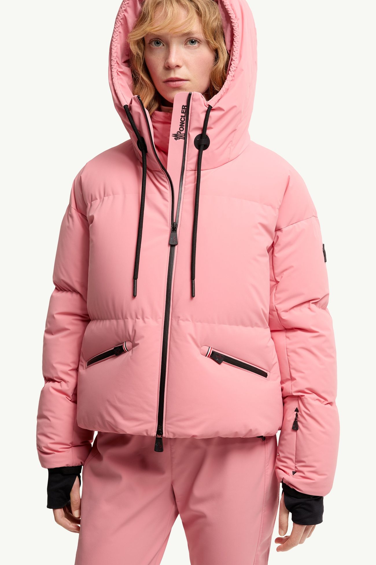 Allesaz isolierte Skijacke mit Kapuze Damen Pink Moncler 5