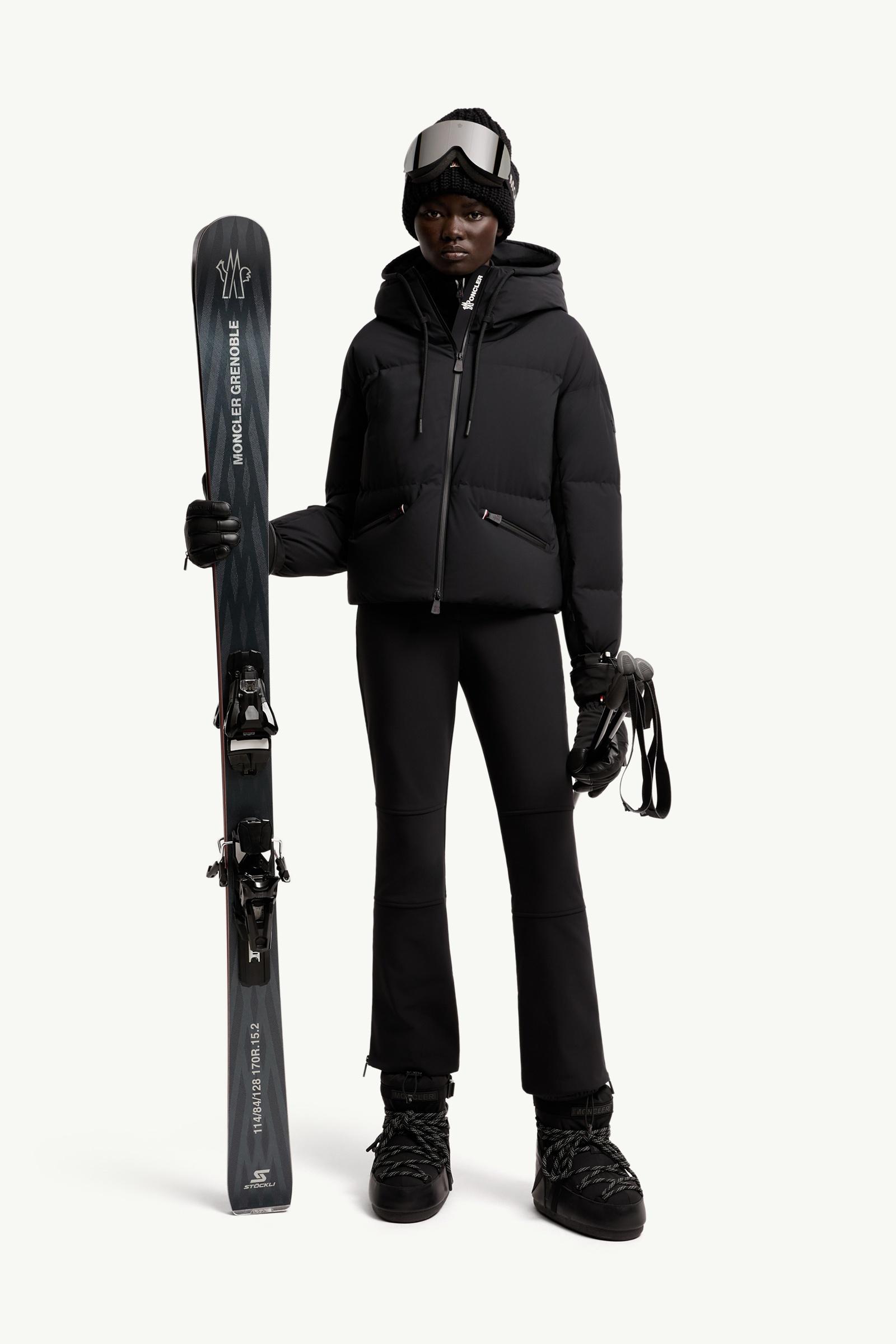 Black Allesaz Hooded Insulated Ski Jacket - Ski Jackets for Women