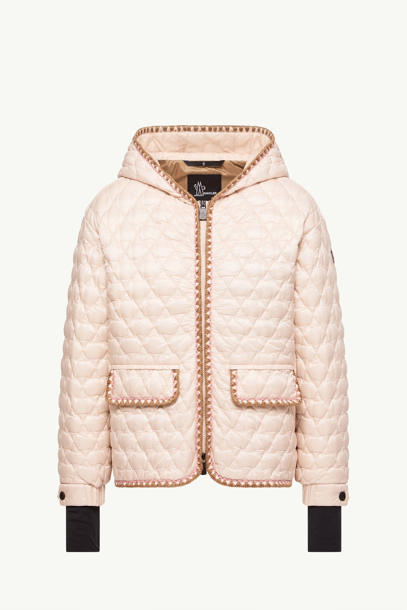 Valfassa gesteppte kurze Daunenjacke mit Kapuze Damen Hellpink Moncler 2