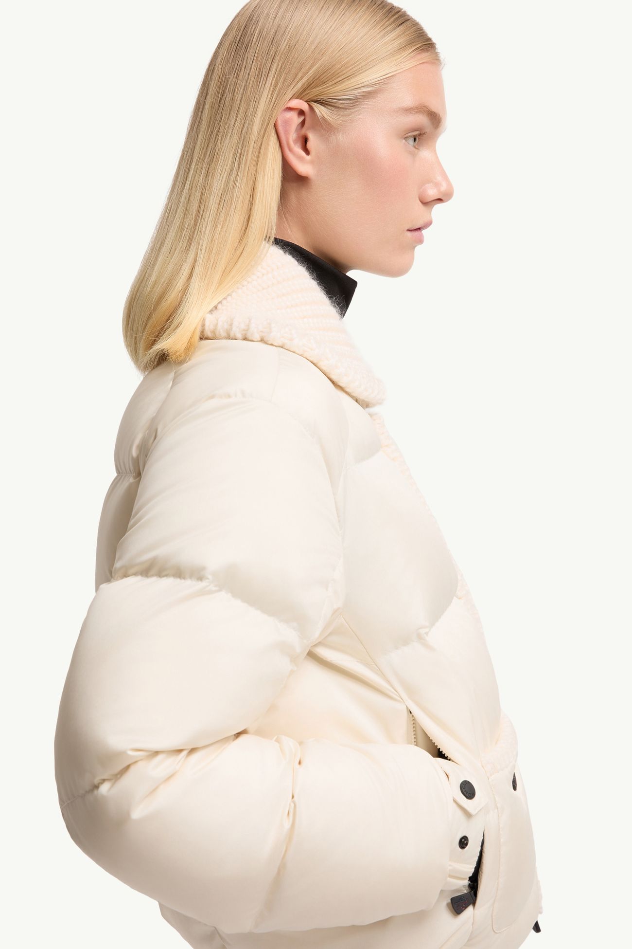 Chaqueta de esquí aislante con ribetes de lana Jolie Mujer Blanco Moncler 5