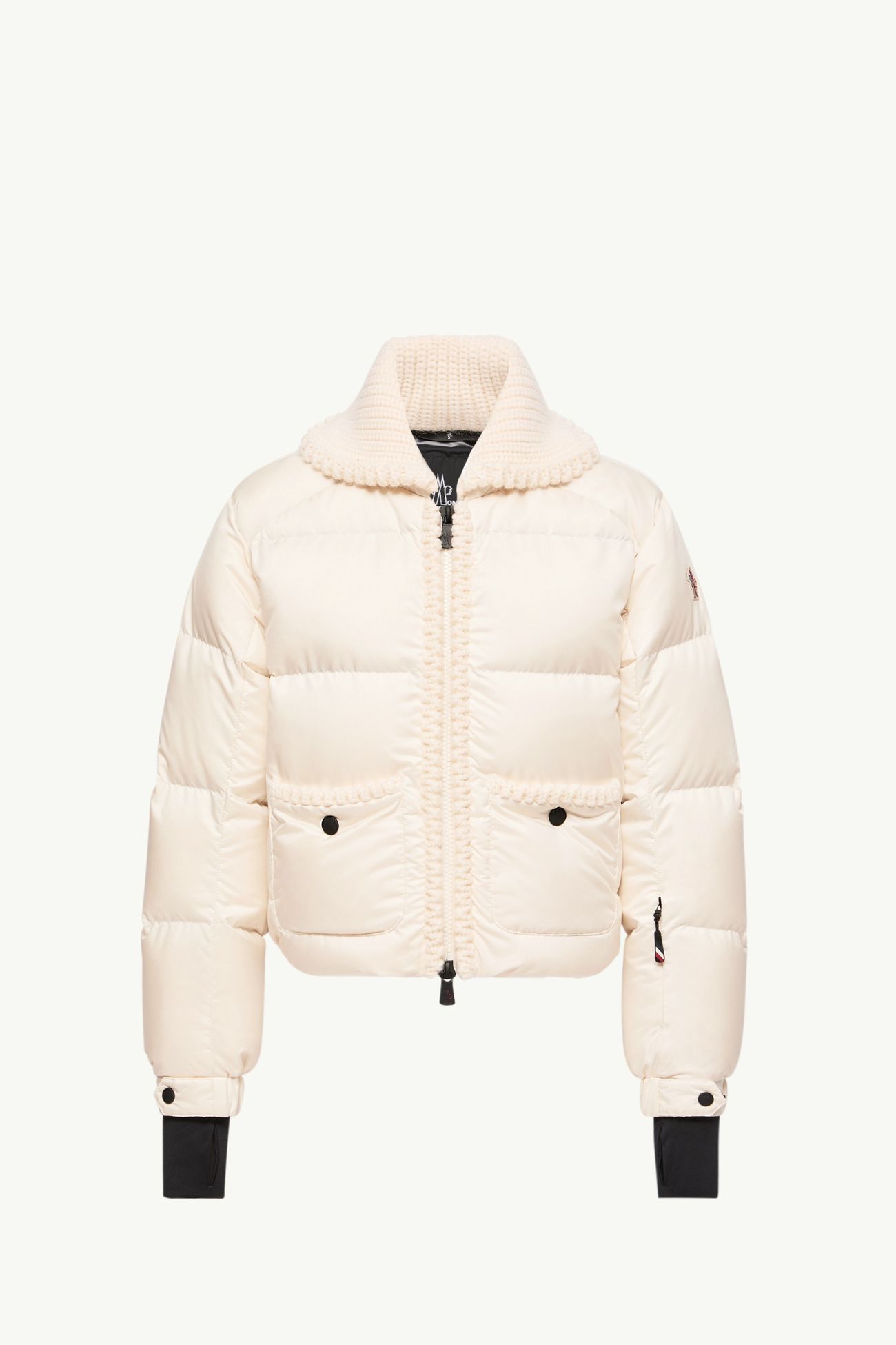 Veste de ski isolante Jolie à bordure en laine Femmes Blanc Moncler 2