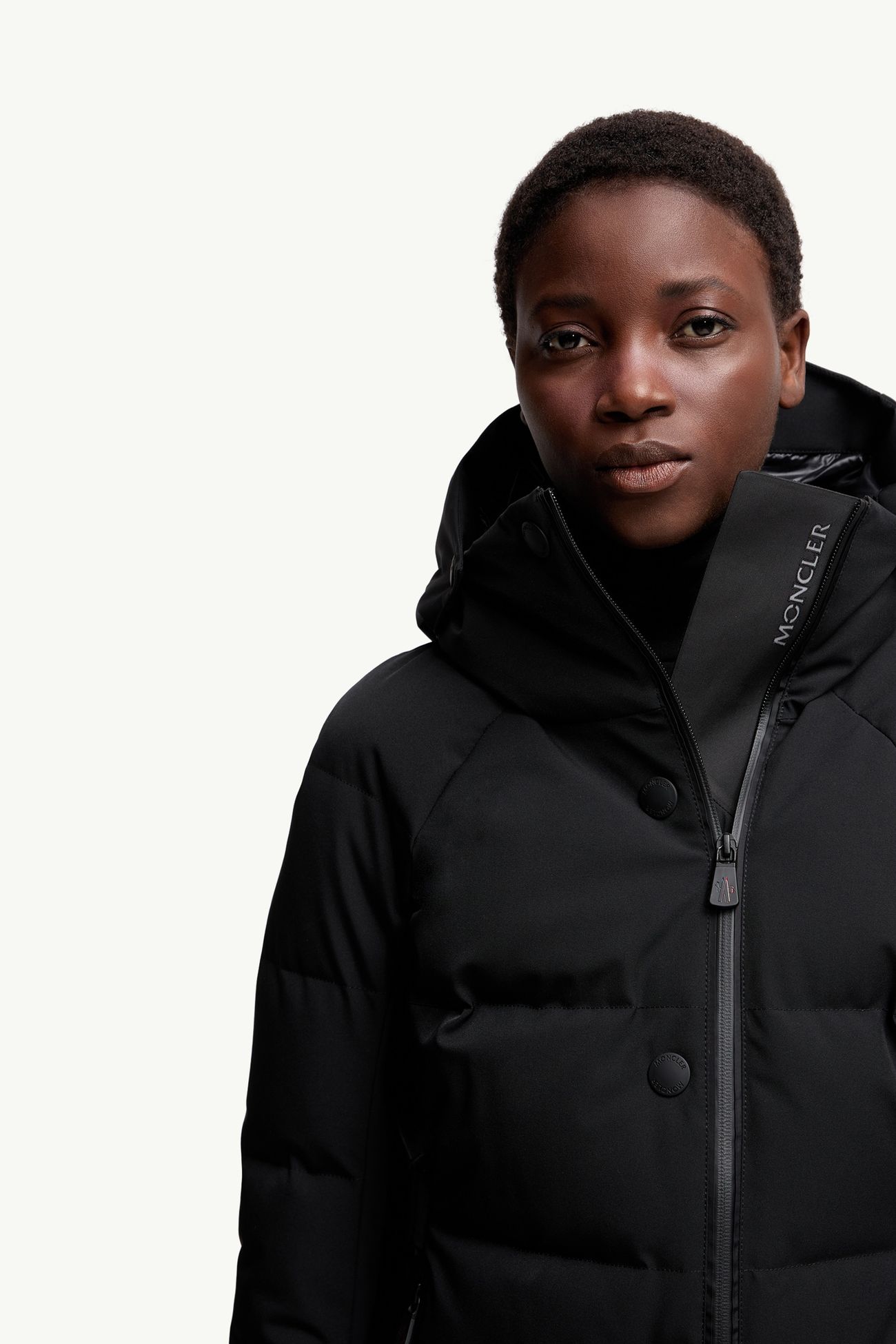 Guyane Hooded Insulated Ski Jacket Women Black Moncler 7