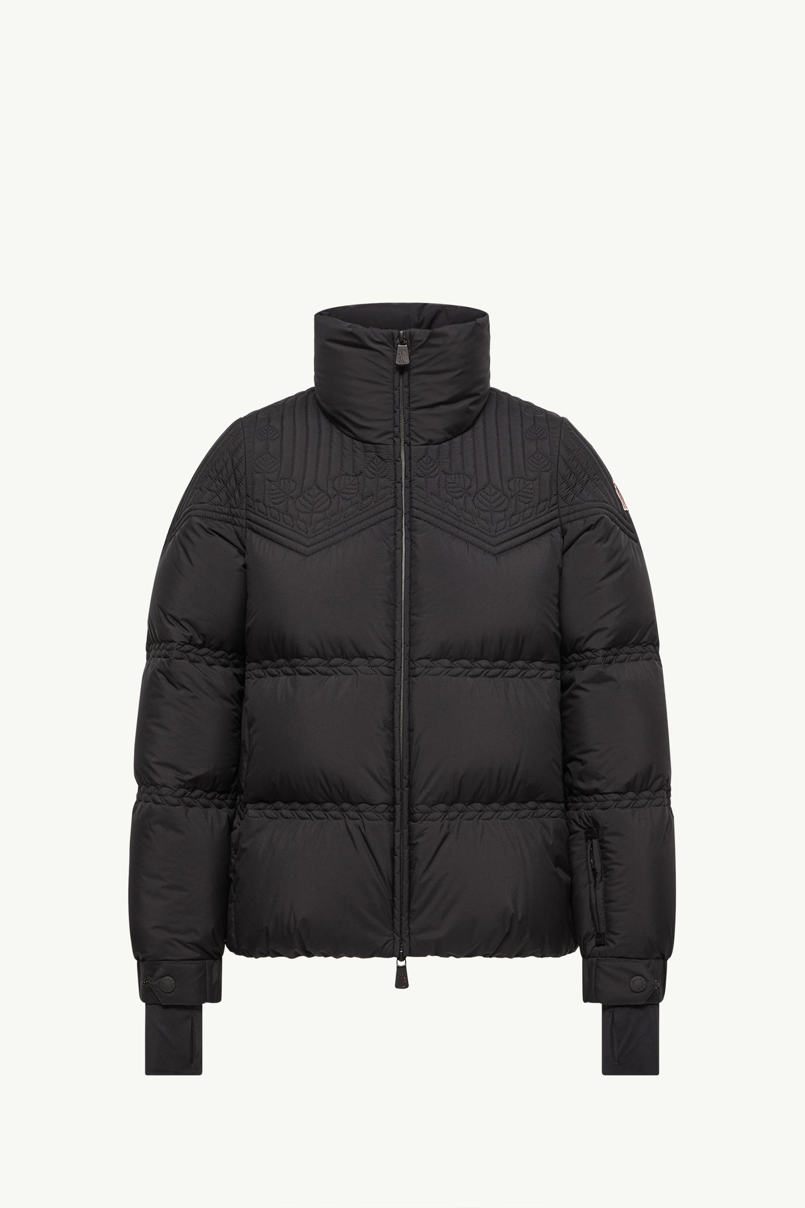 Anglins 나뭇잎 자수 후드 단열 스키 재킷 여성 블랙 Moncler, 1 of 0