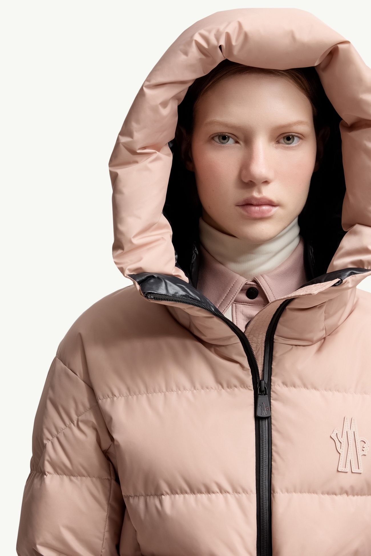 Bouquetin Hooded Insulated Ski Jacket Women Pink Moncler 6