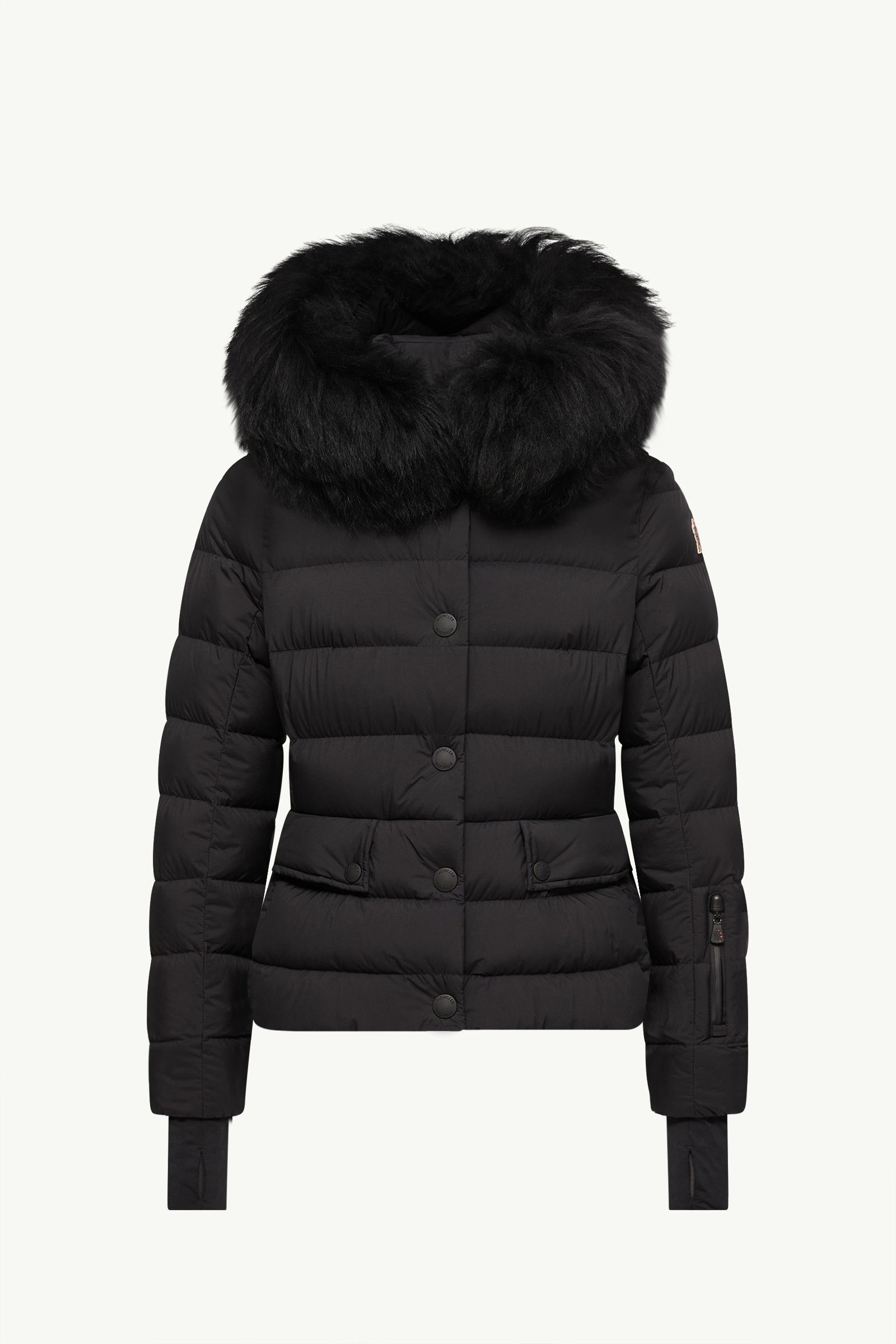 Doudoune de ski à capuche bordée de shearling Armoniques Femmes Noir Moncler, 1 of 0