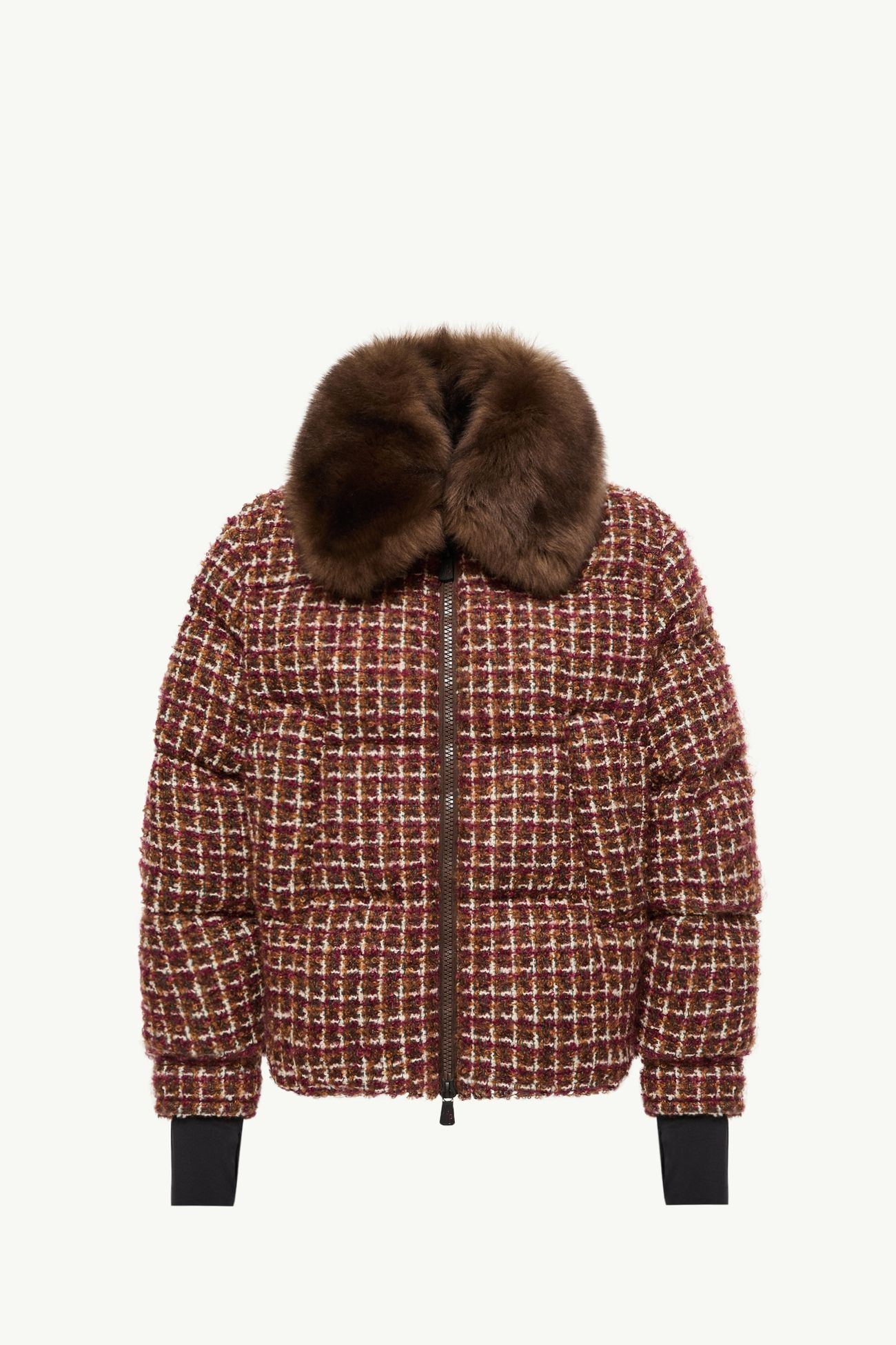 Sandane粗花呢短身羽絨外套 女士 啡色 Moncler 2