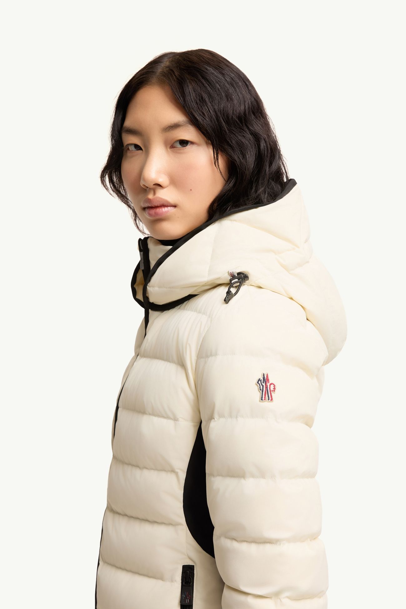 Lamouras Daunen-Skijacke mit Kapuze Damen Weiß-Elfenbein Moncler 1