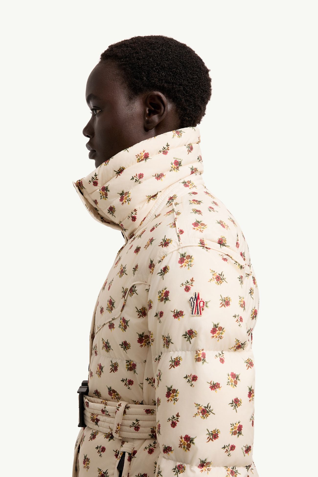 Karshi花卉圖案保暖滑雪外套 女士 象牙白色 Moncler 1