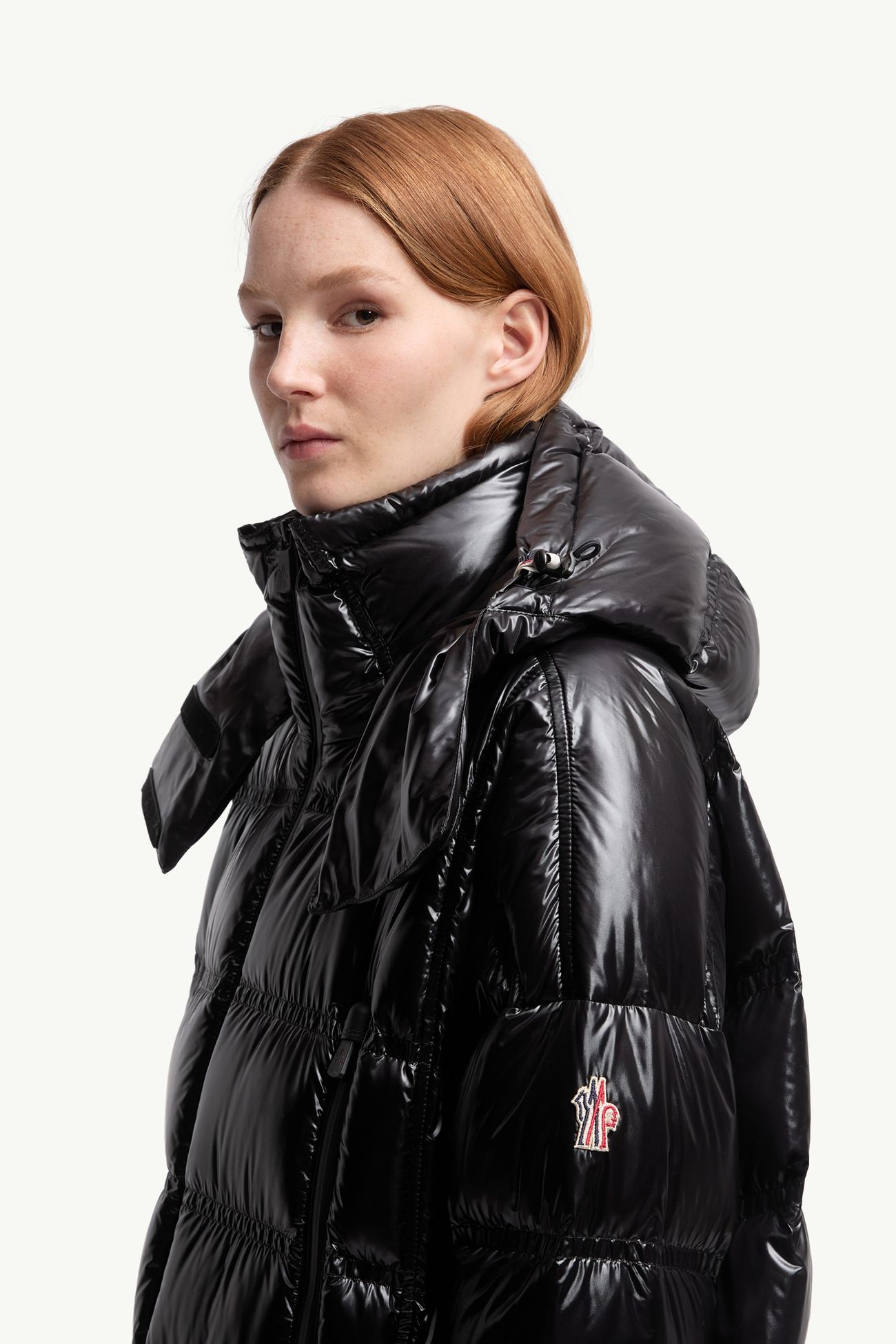 Rochelairs女士连帽长款羽绒夹克外套 女士 黑色 Moncler 1