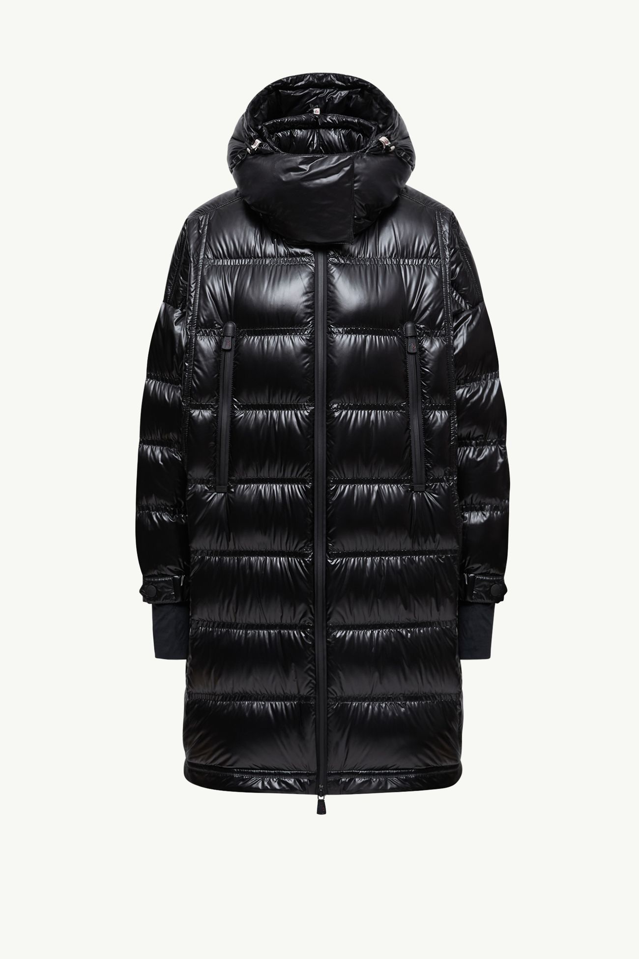 Rochelairs Hooded Long Down Jacket Women Black Moncler 2