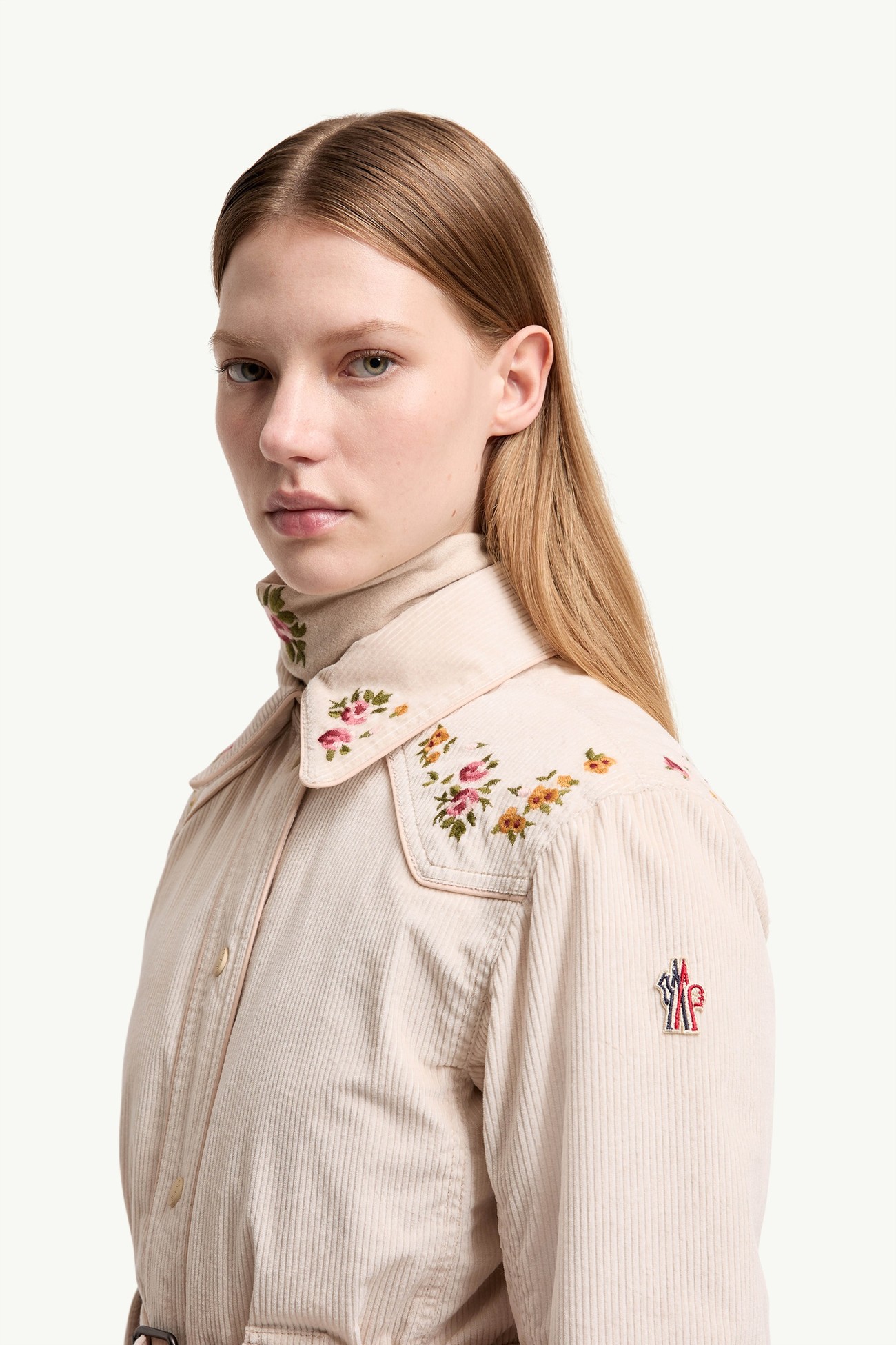 Olonne isolierte Skijacke Damen Hellbeige Moncler 1