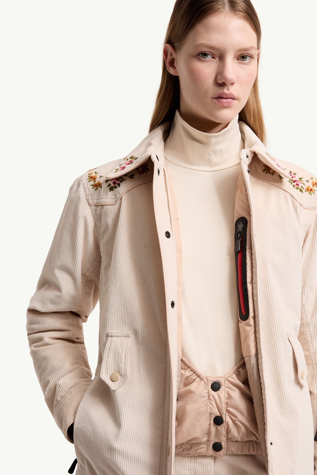 Olonne保暖滑雪恤衫式外套 女士 淺米色 Moncler 5
