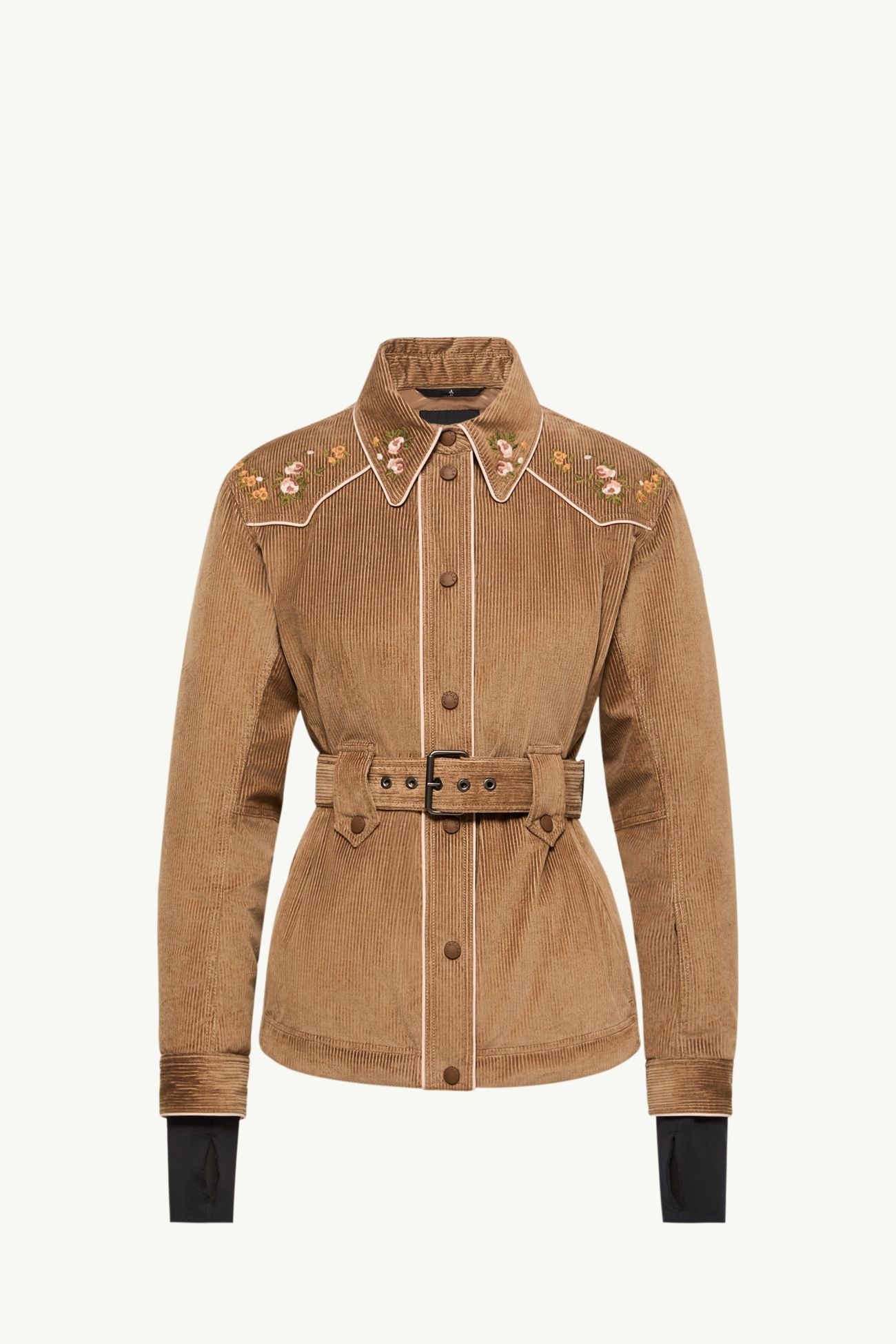 Olonne女士保暖衬衫式夹克外套 女士 驼米色 Moncler 2