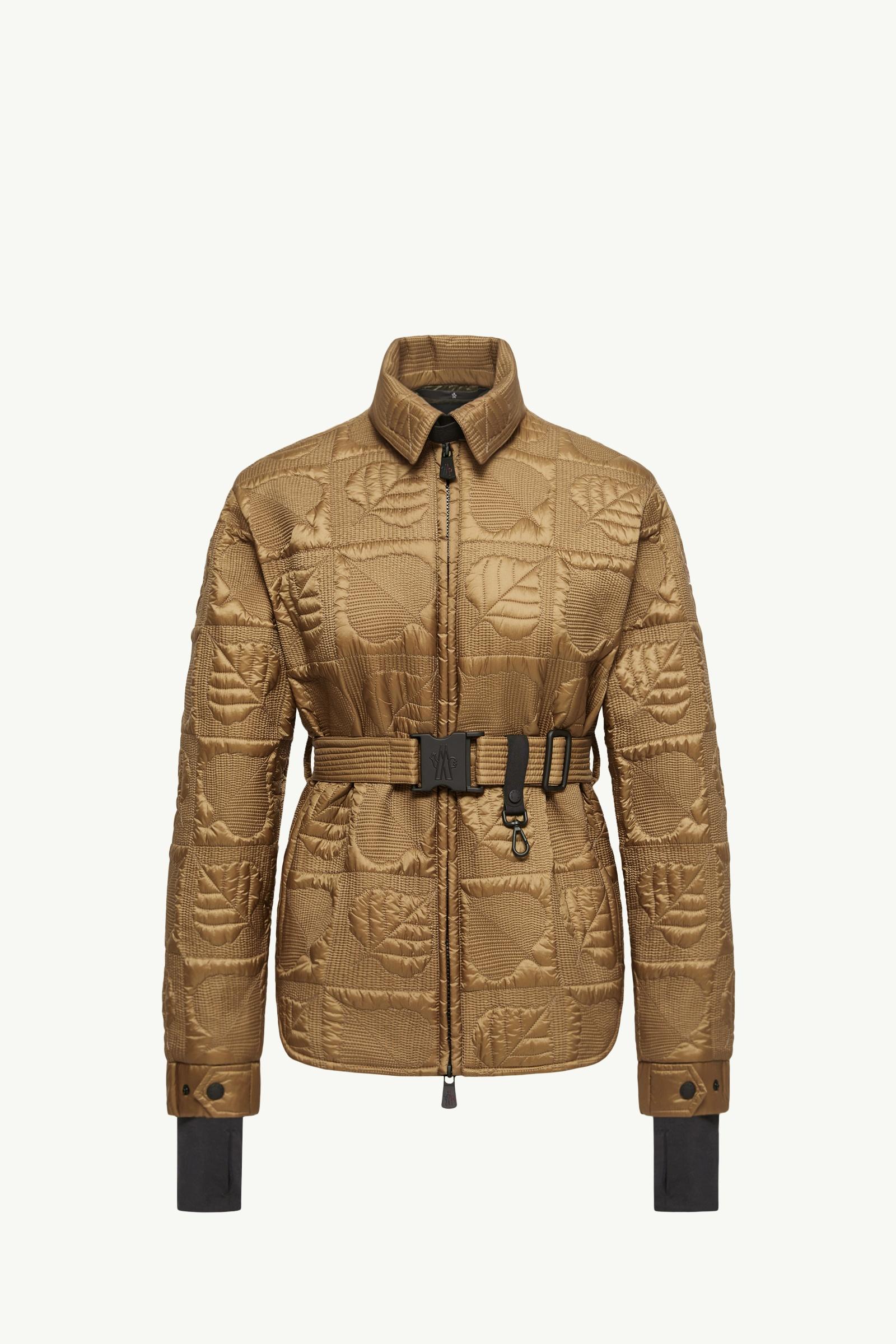 Giacca Camicia Imbottita Trapuntata a Foglie Crevoux Donna Beige Cammello Moncler, 1 of 0