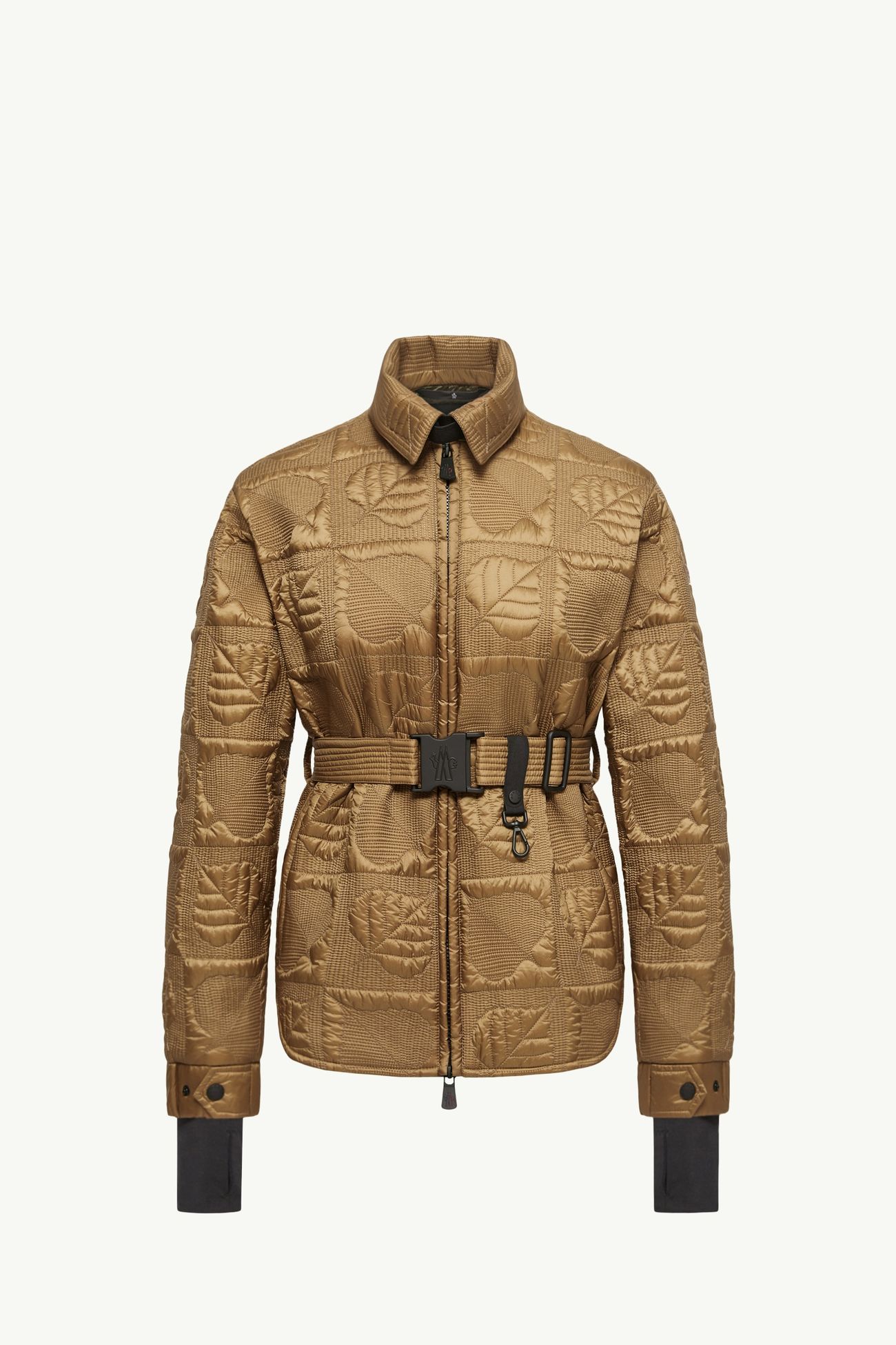 Crevoux Daunenhemdjacke mit Blatt-Steppmuster Damen Camel-Beige Moncler 2