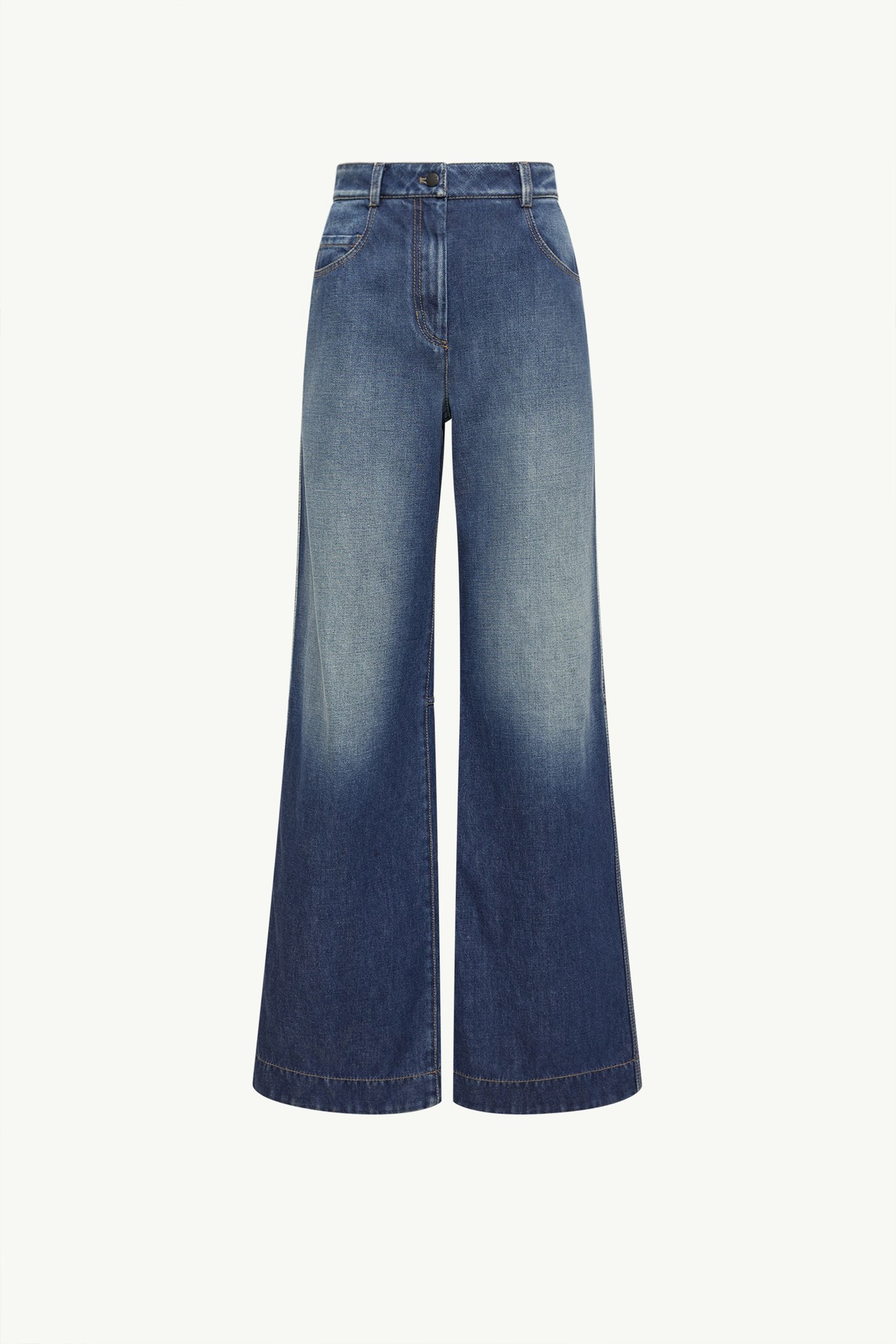 Pantaloni in denim tecnico Donna Blu Denim Moncler 2