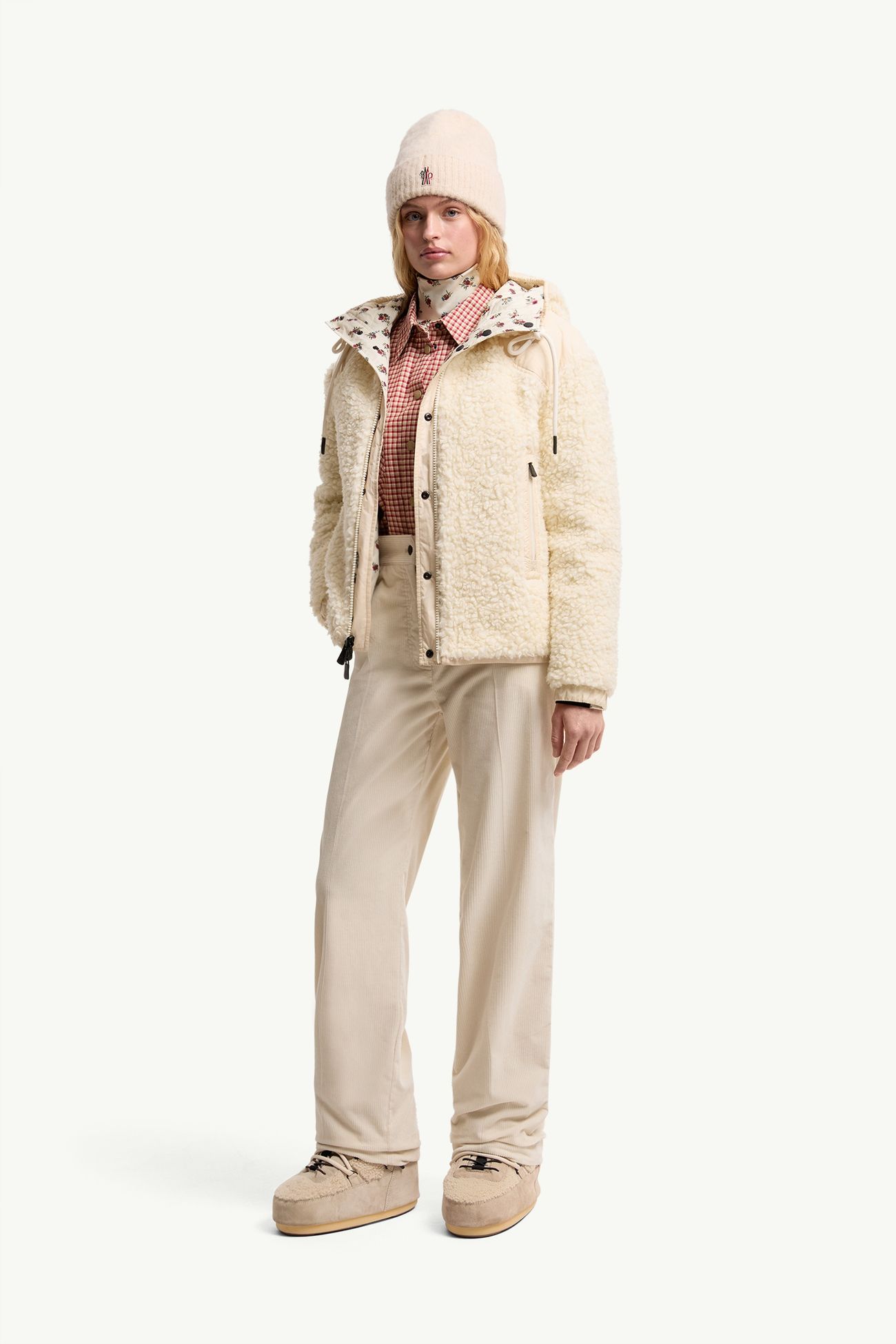 燈芯絨闊腿長褲 女士 白色 Moncler 0