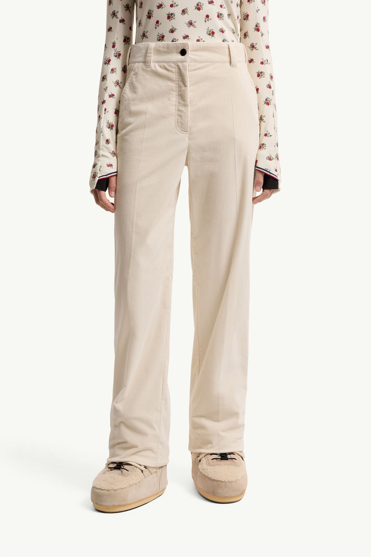 Weite Hose aus Cord Damen Weiß Moncler 3