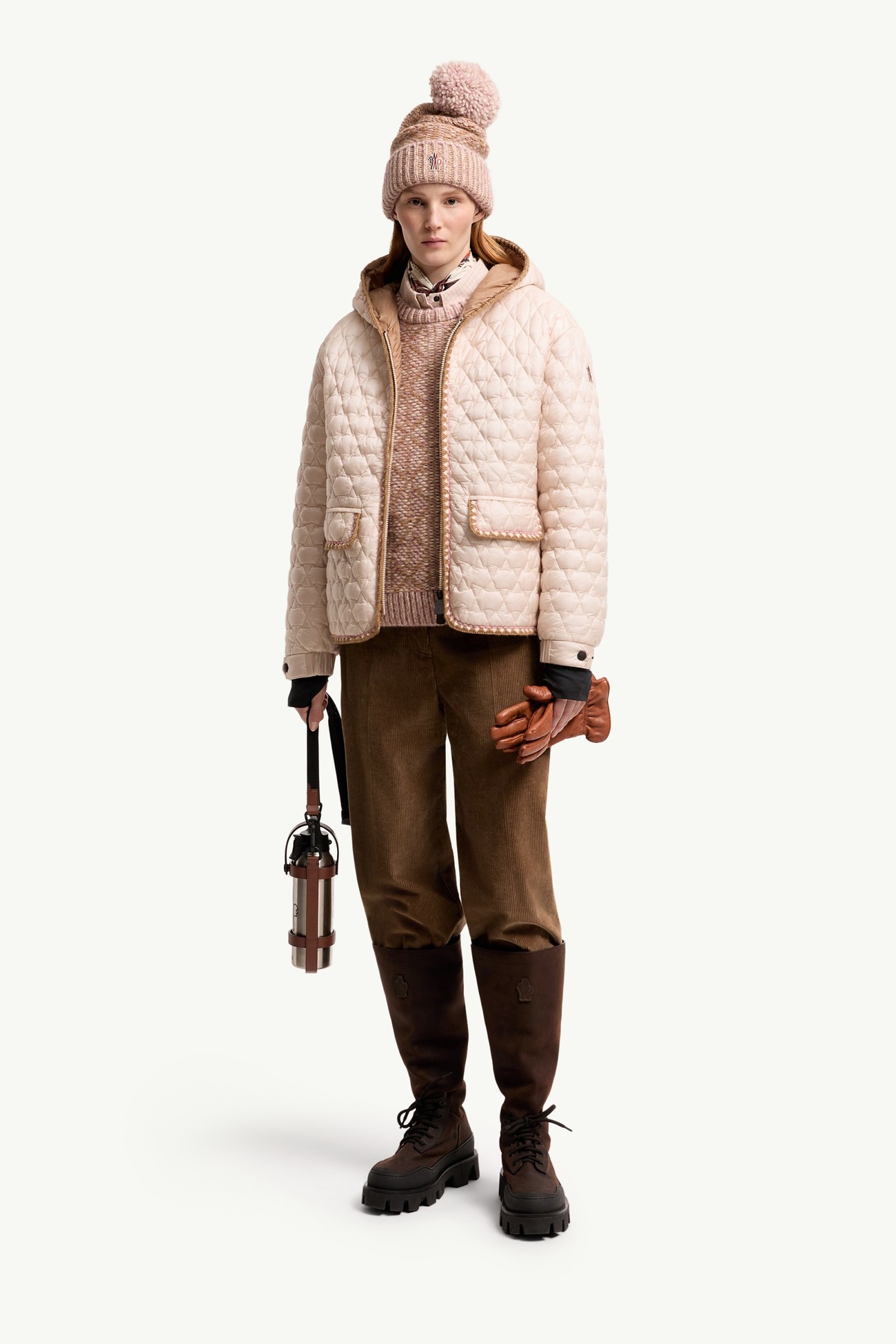 女士阔腿长裤 女士 浅棕色 Moncler 0