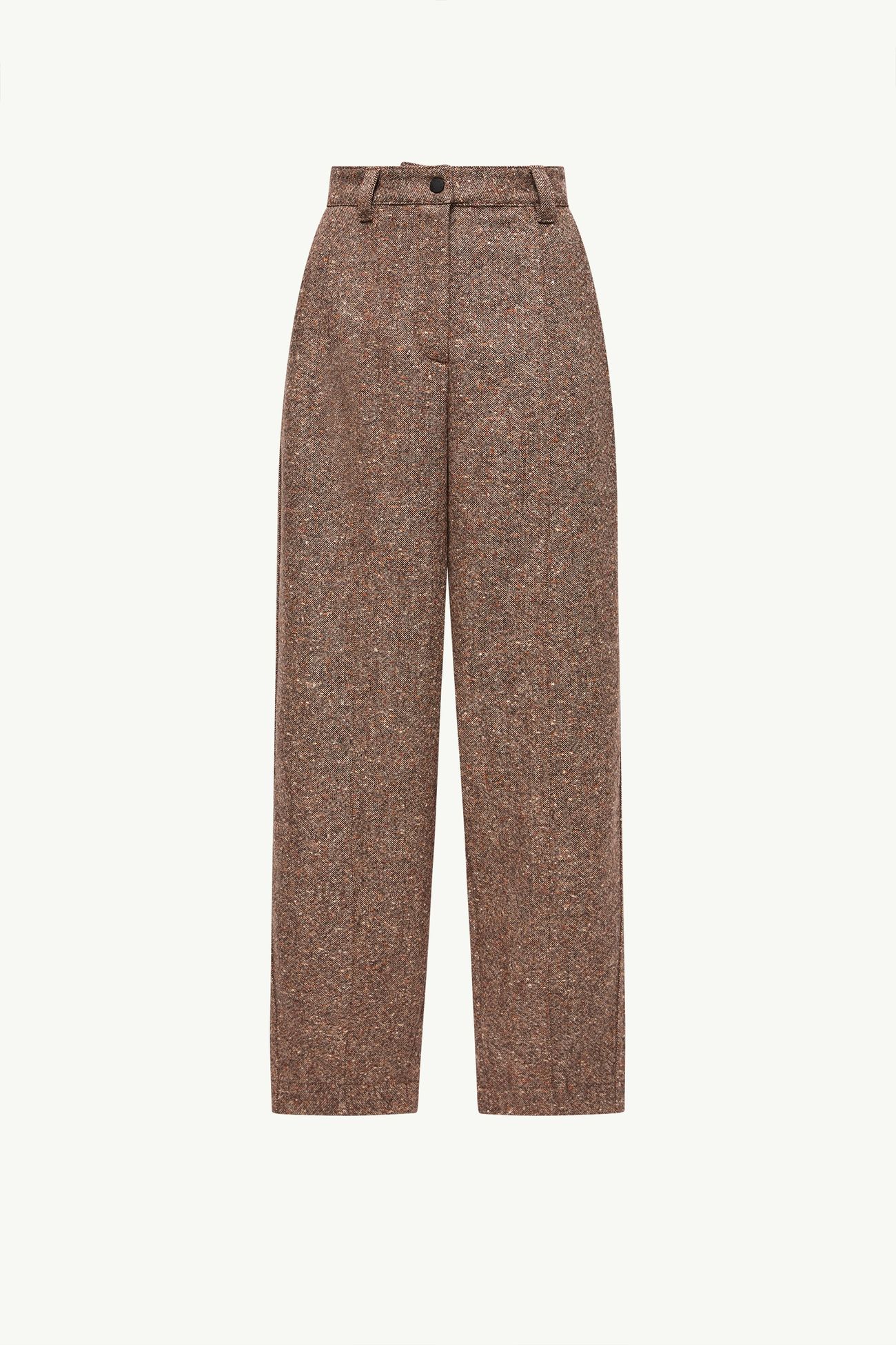Straight-Leg Wool Pants Women Brown Moncler 2