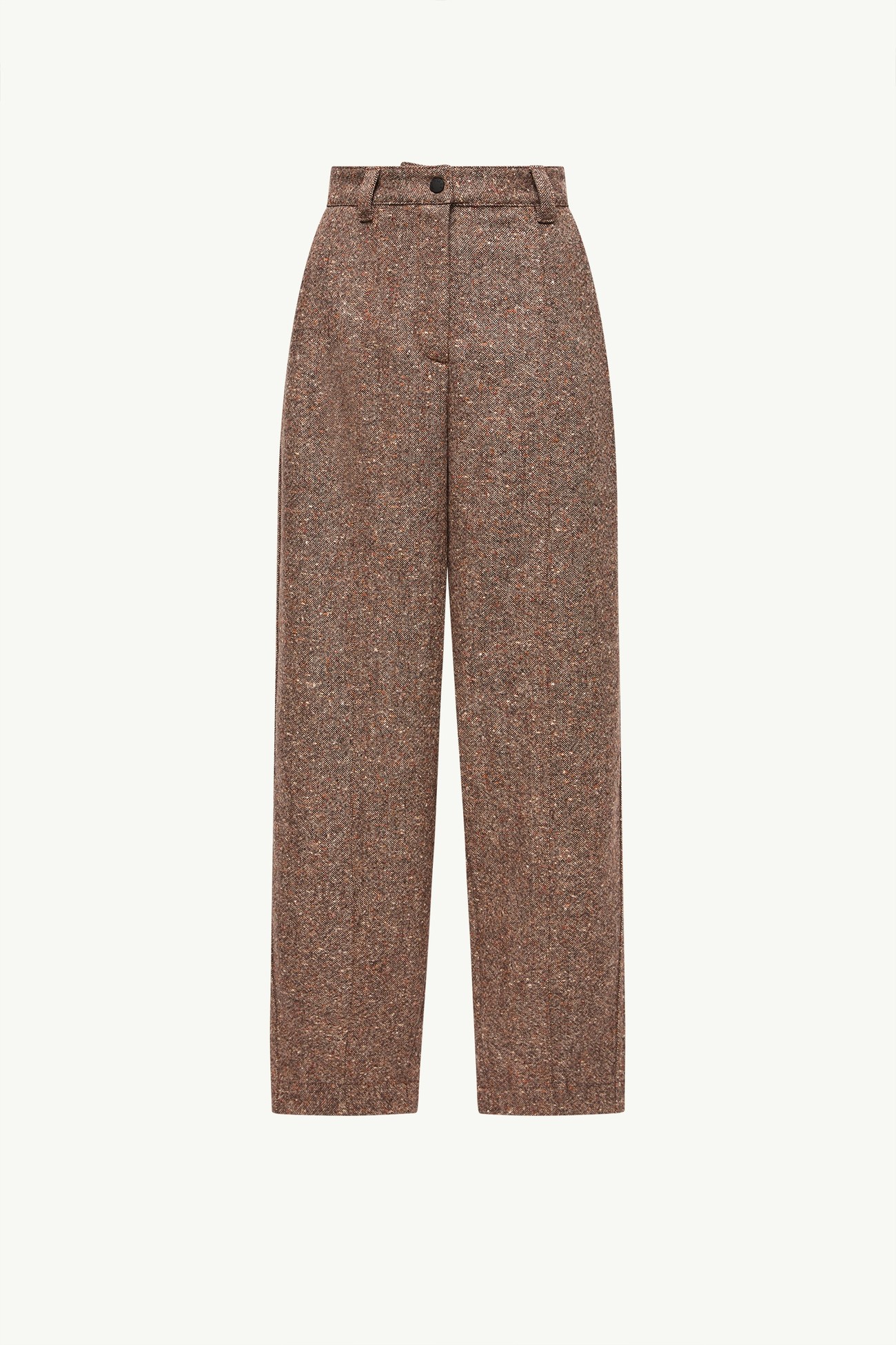 Straight-Leg Wool Trousers Women Brown Moncler 2