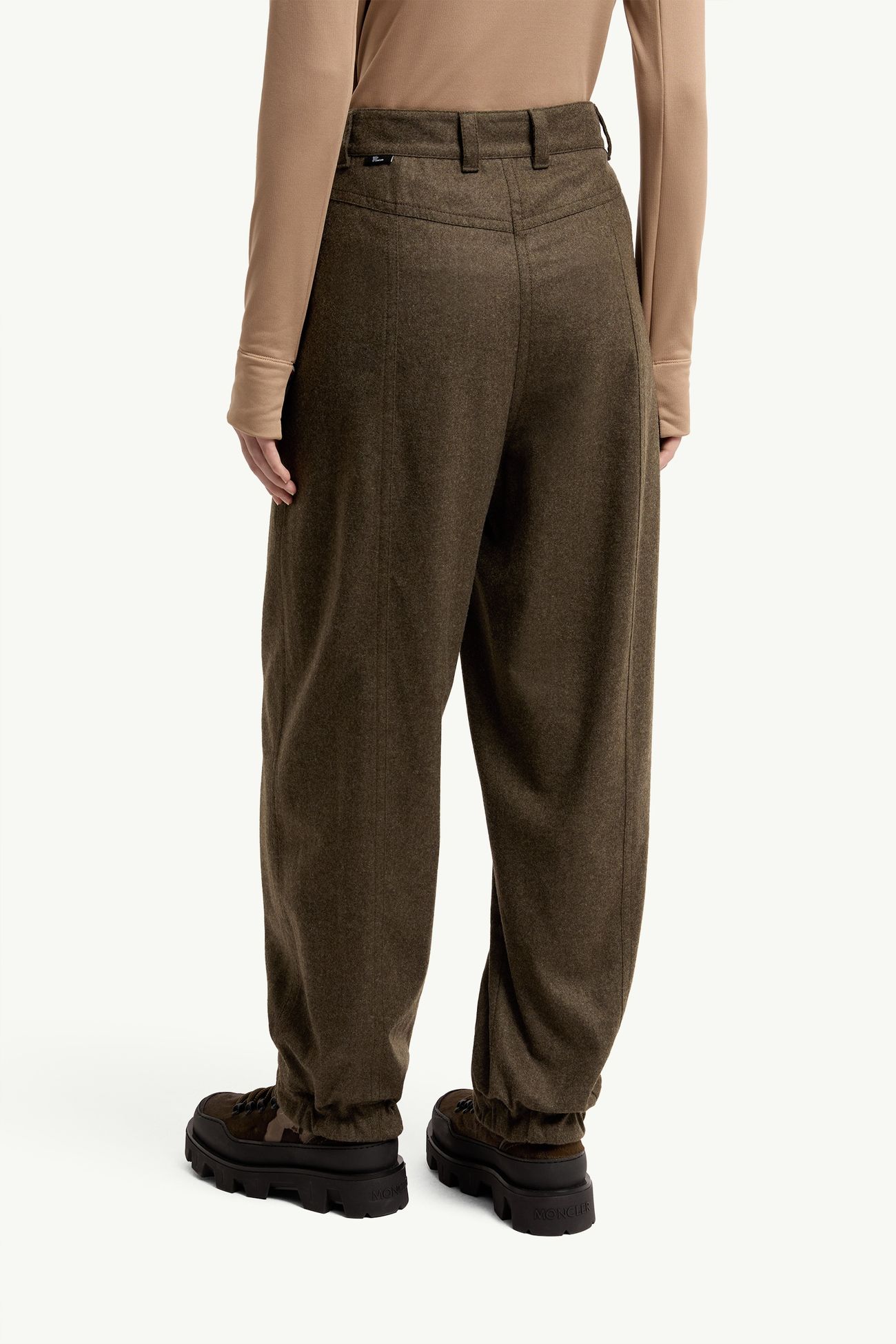 Pantaloni Loden Donna Verde Oliva Moncler 4