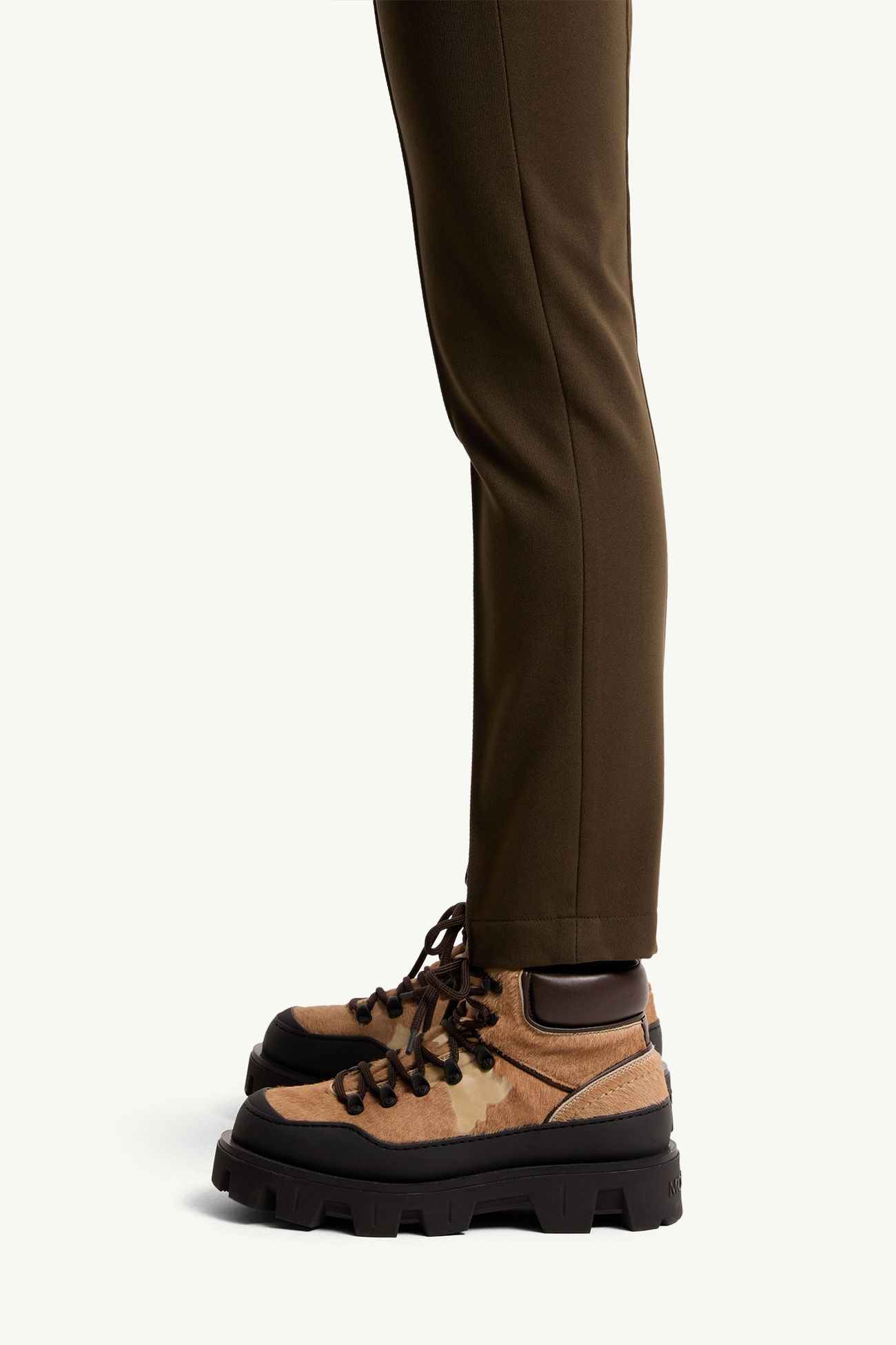 Technical Twill Pants Women Olive Green Moncler 1