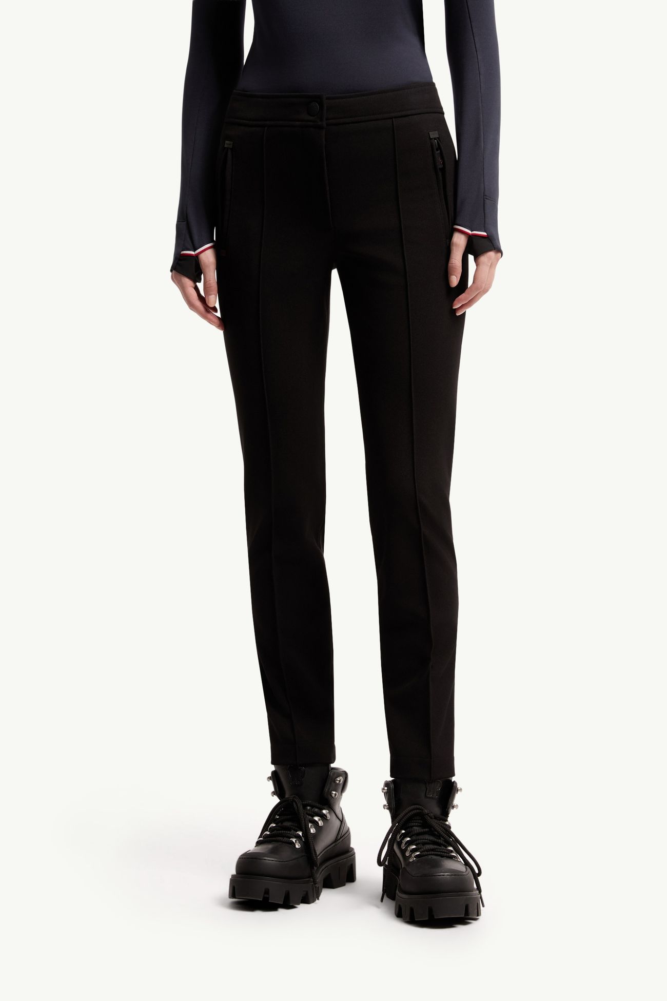 Technical Twill Trousers Women Black Moncler 3