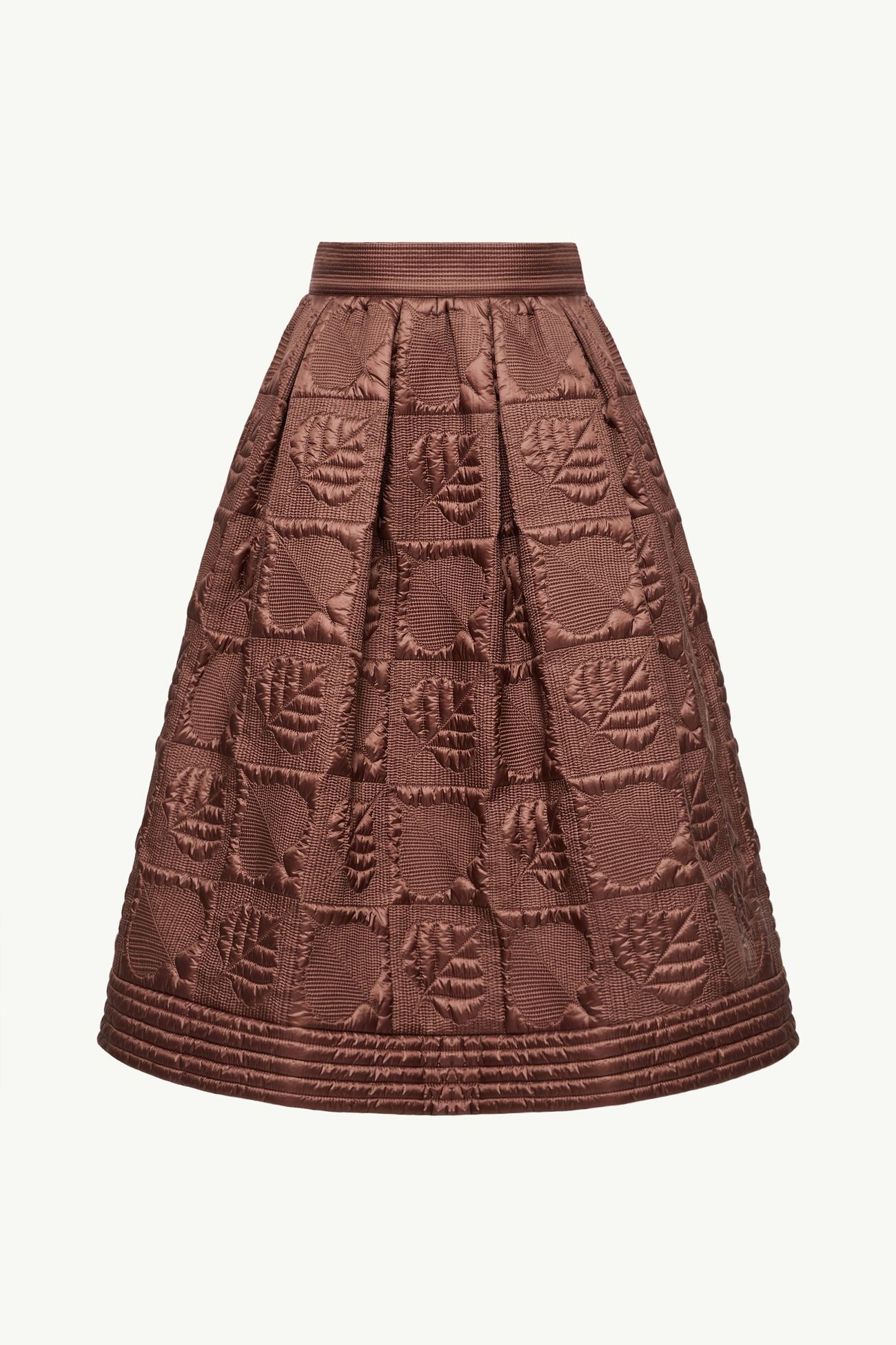 葉形絎縫夾層A字裙 女士 啡色 Moncler 2