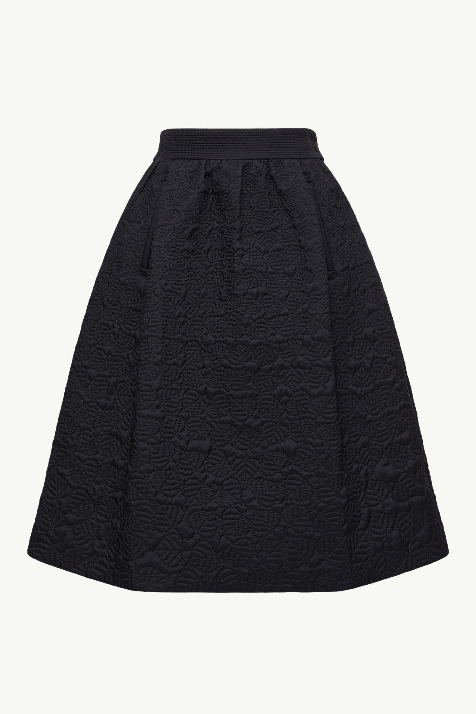 葉形絎縫夾層A字裙 女士 深藍色 Moncler, 1 of 0