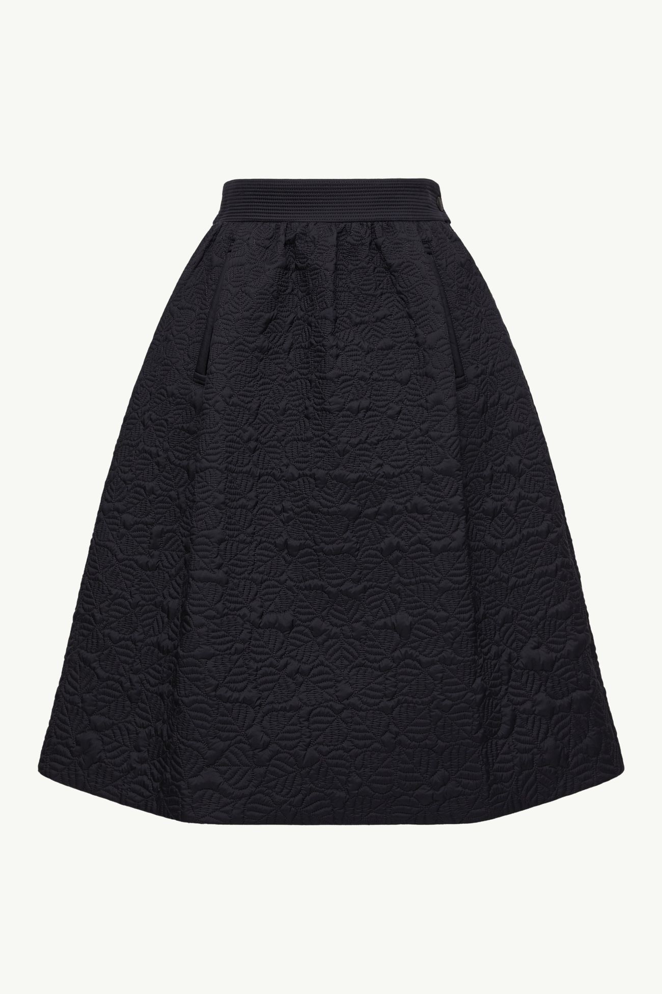 葉形絎縫夾層A字裙 女士 深藍色 Moncler 2