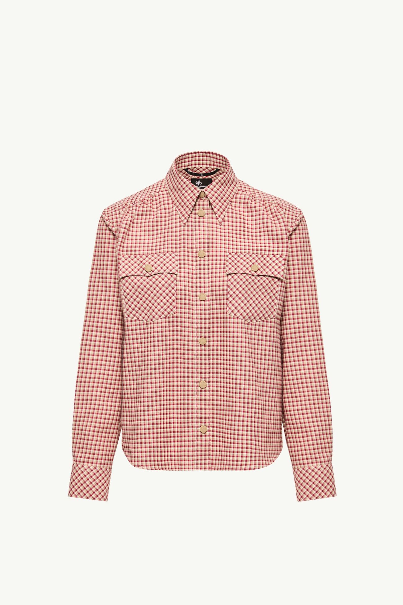 格紋棉質長袖恤衫 女士 櫻桃粉紅色 Moncler 2