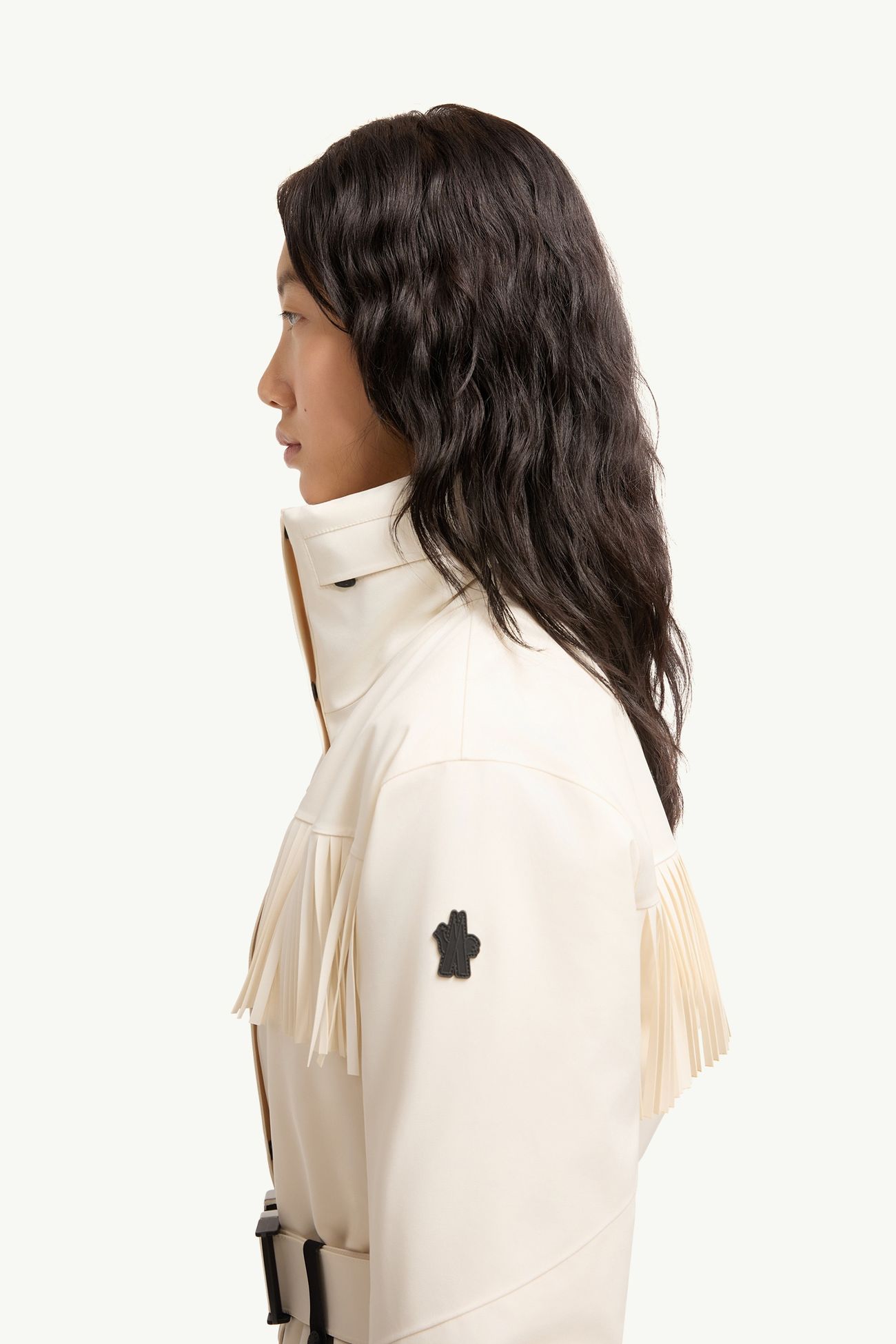 Combinaison de ski à bords frangés Femmes Blanc Moncler 1