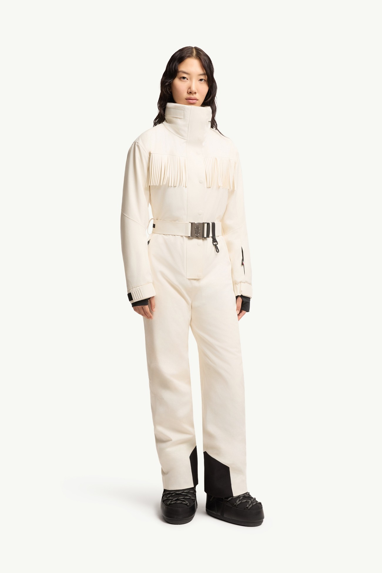 流蘇飾邊滑雪服 女士 白色 Moncler 3