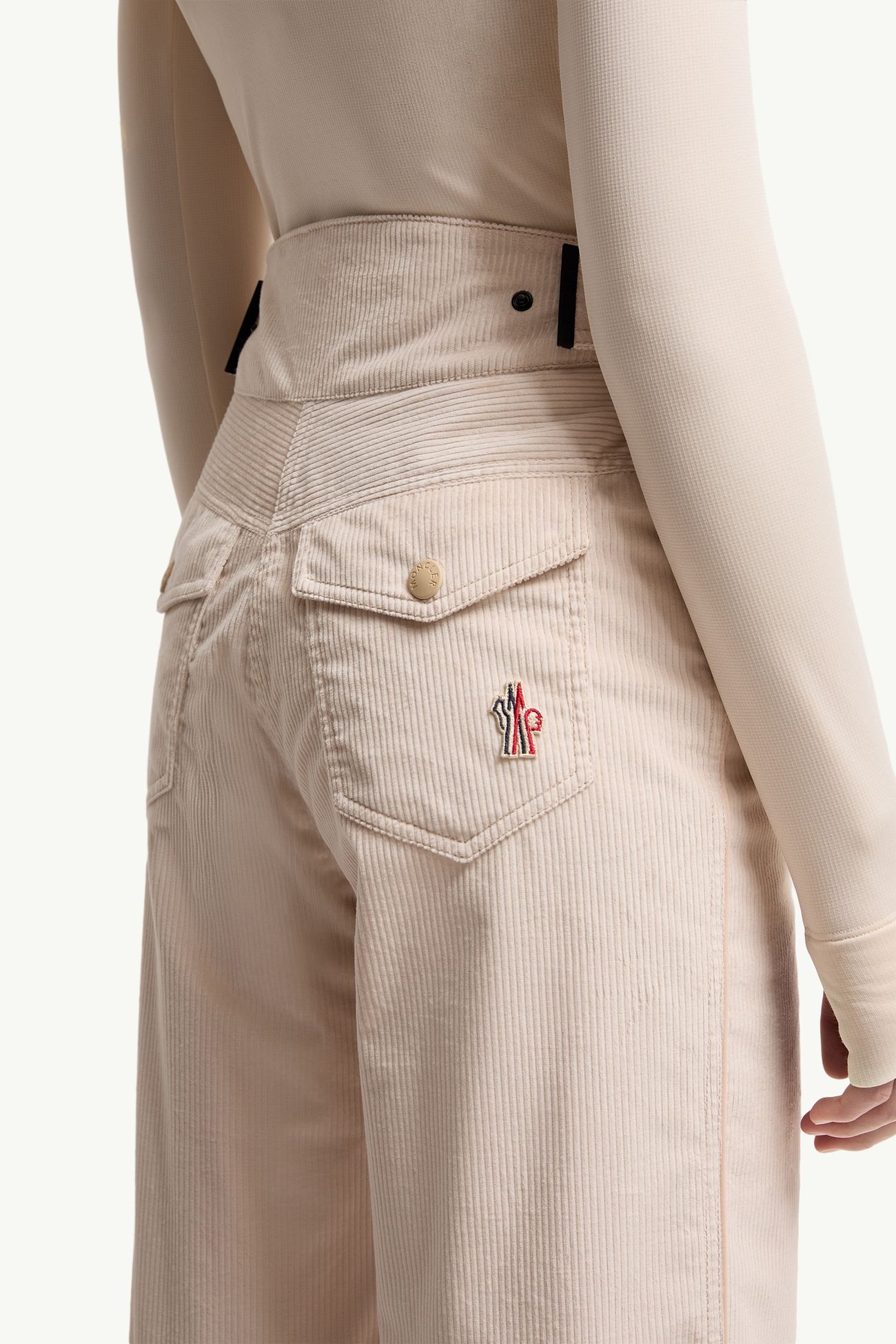 Insulated Ski Pants Women Light Beige Moncler 5