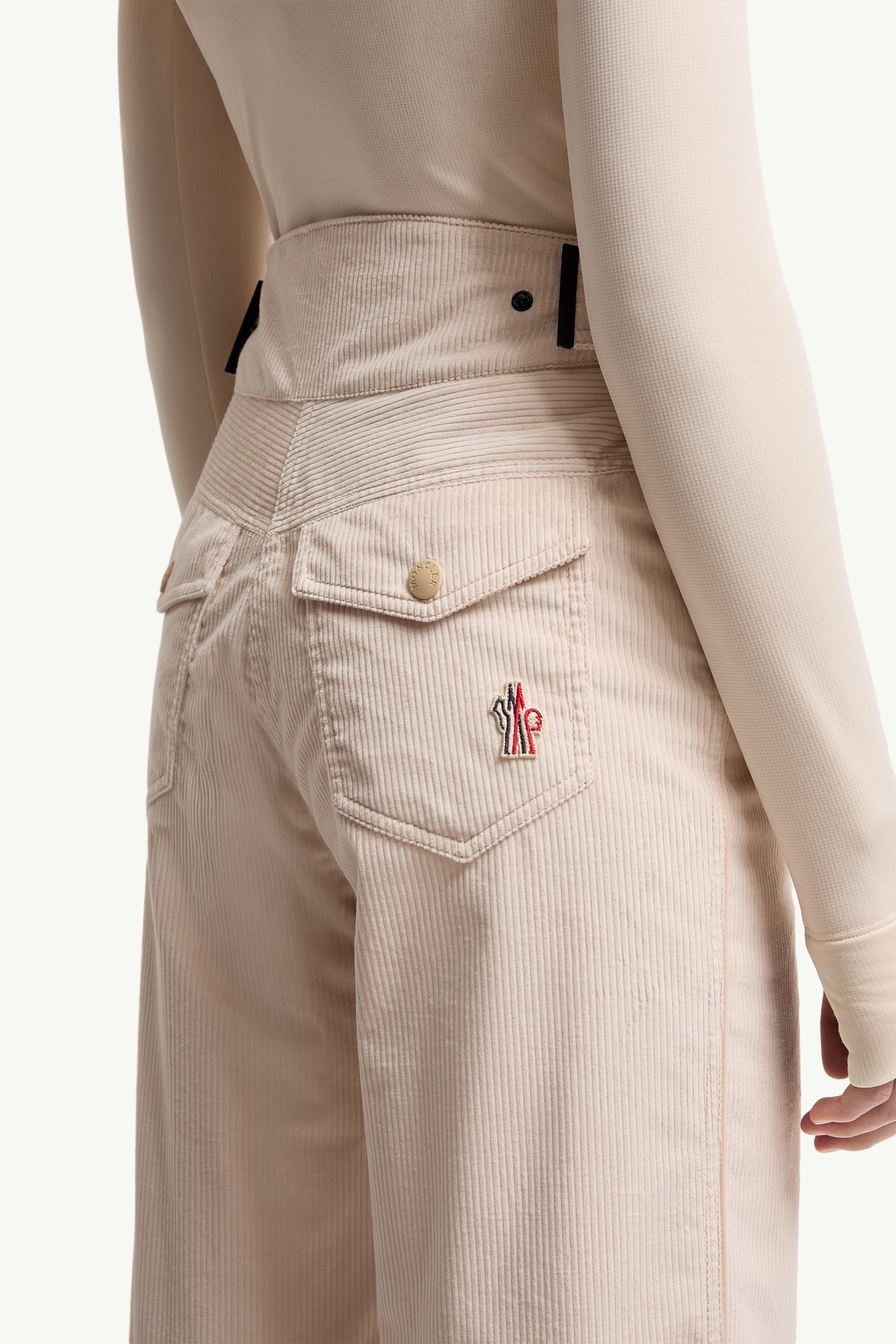 Insulated Ski Trousers Women Light Beige Moncler 5
