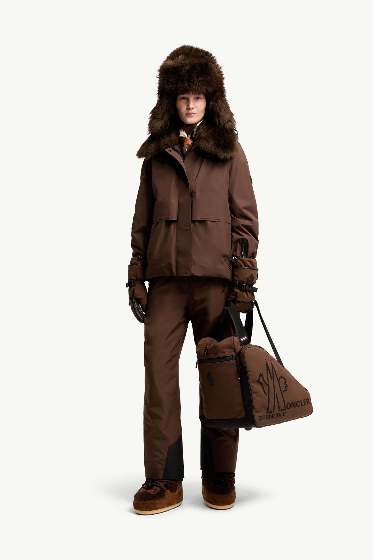 GORE‑TEX® Laminate Insulated Ski Trousers Women Brown Moncler 0