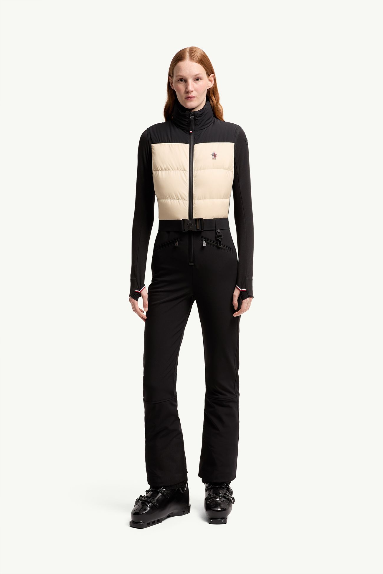 Mono de esquí aislante Mujer Blanco & Negro Moncler 3