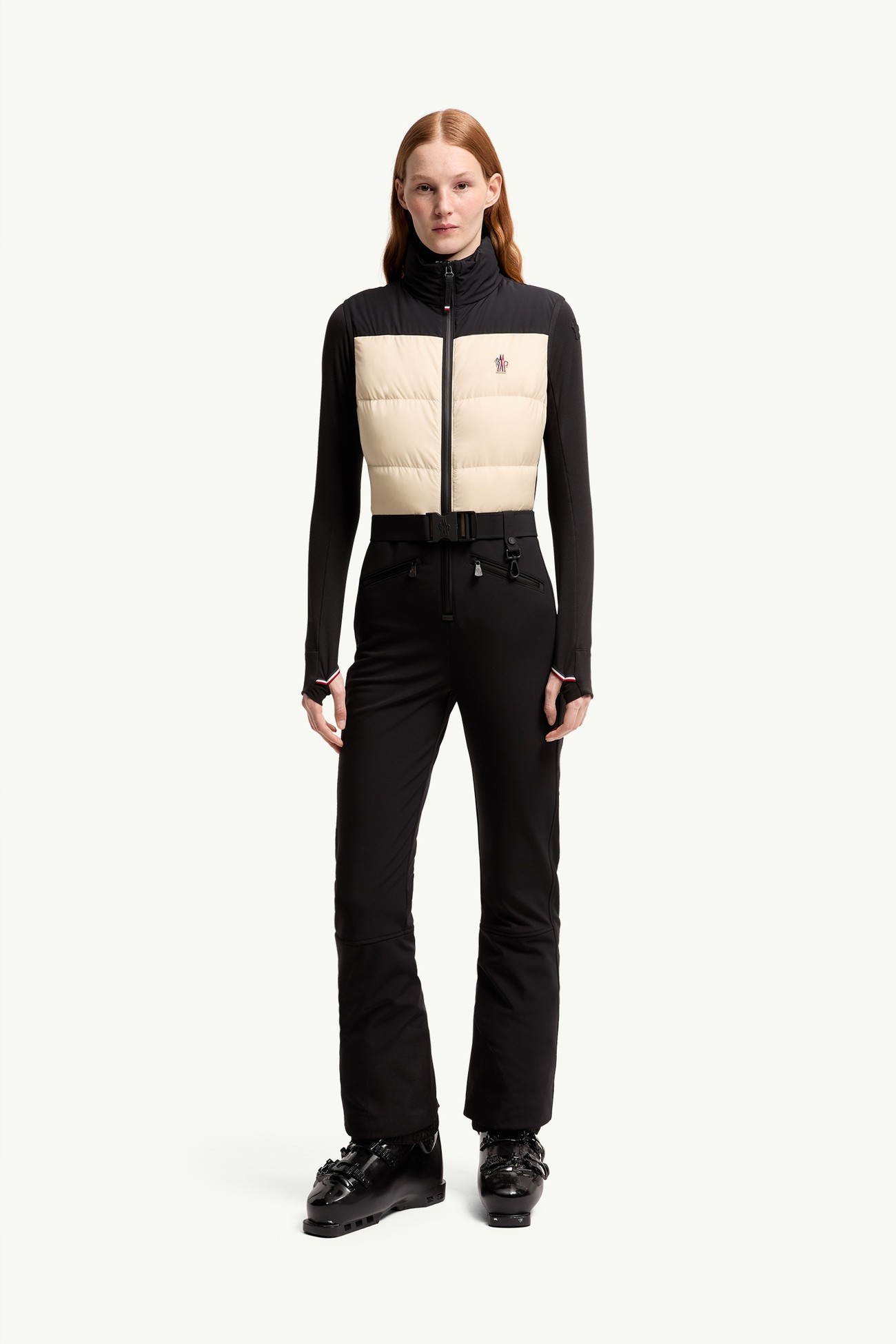 保暖滑雪服 女士 白色和黑色 Moncler 3