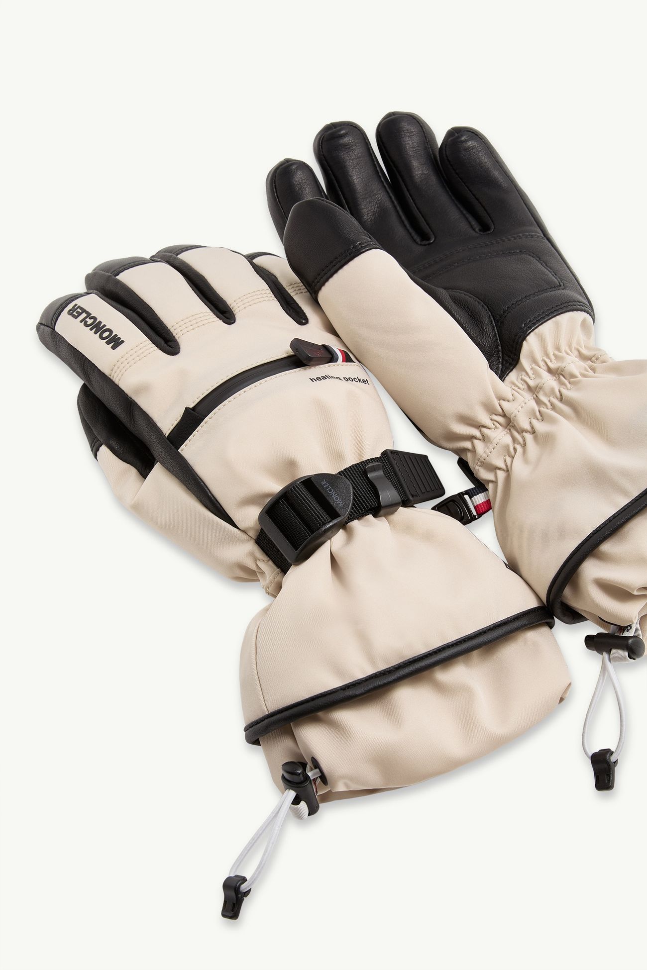 Guanti imbottiti Donna Bianco Avorio Moncler 4