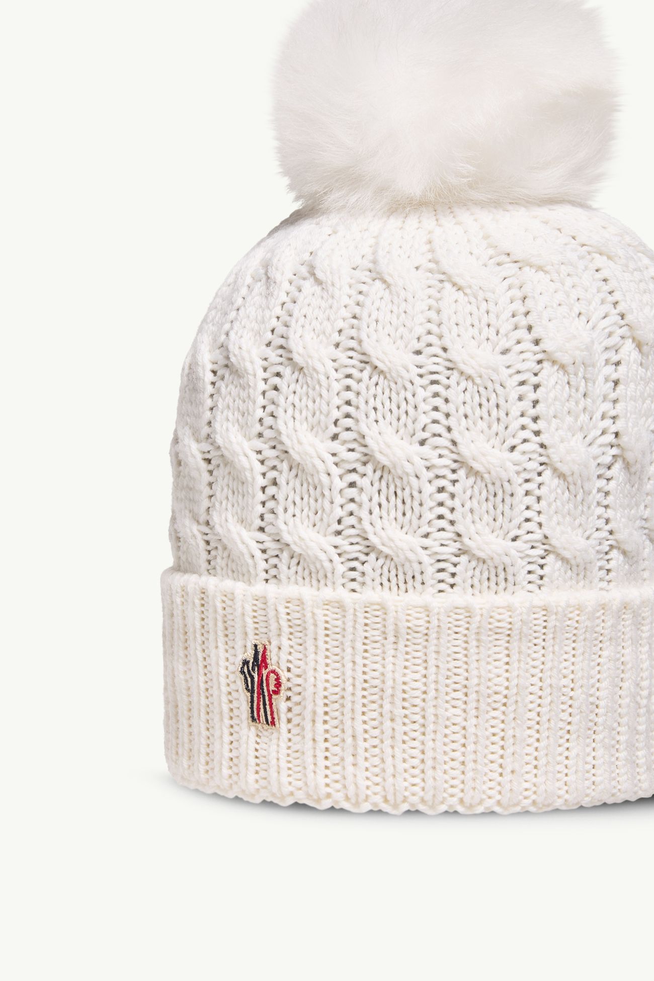Berretto in lana con pon pon Donna Bianco Moncler 2