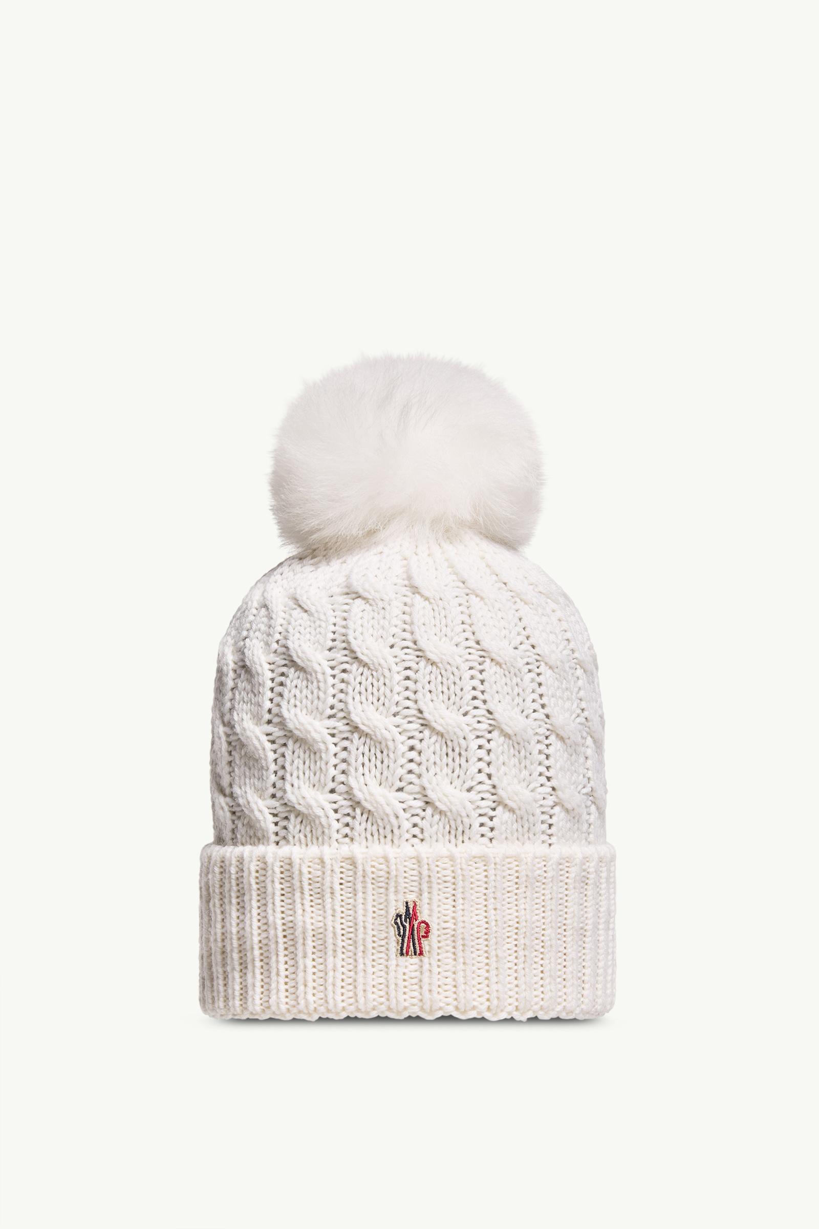 Berretto in lana con pon pon Donna Bianco Moncler, 1 of 0