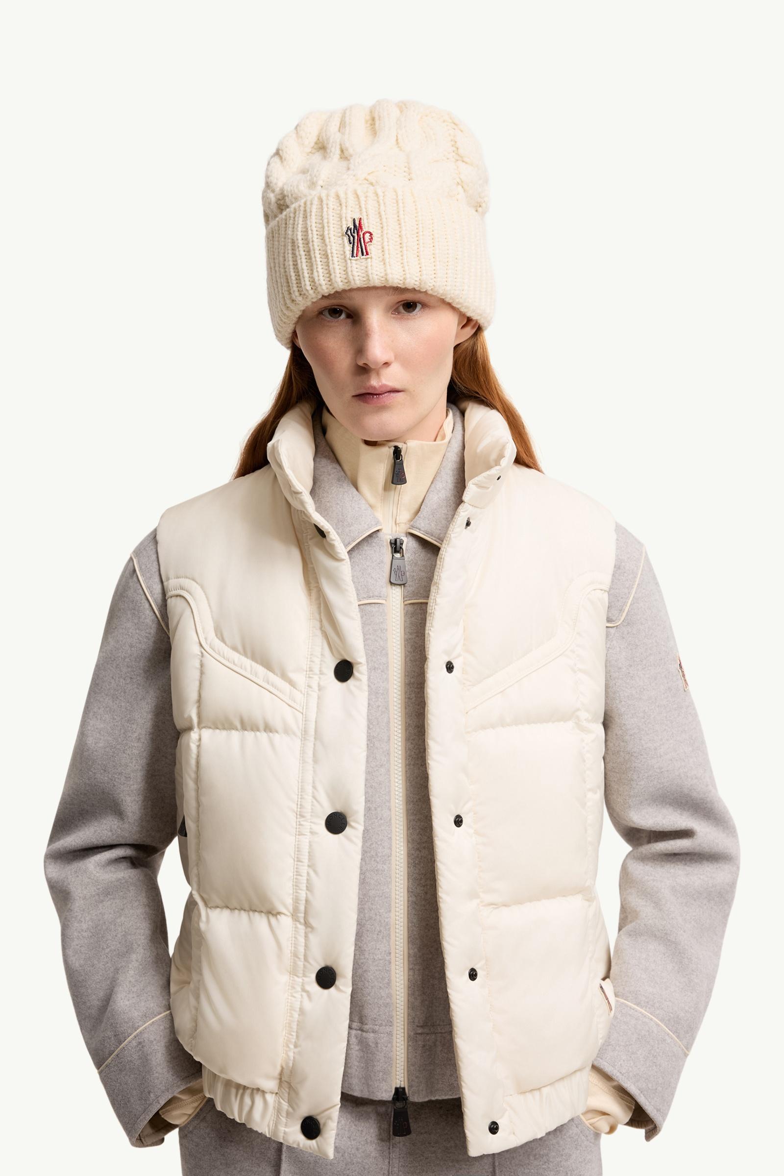 White Wool Blend Cable Knit Hat - Hats & Beanies for Women