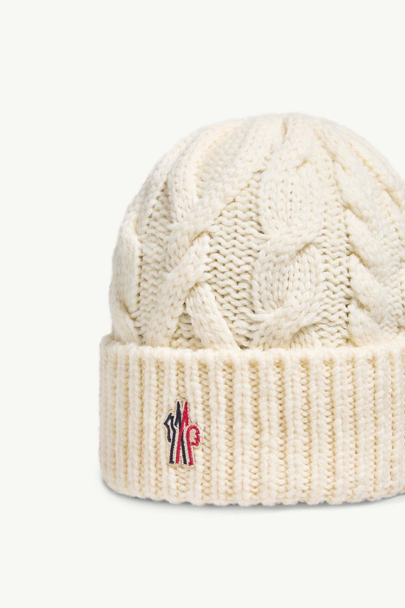 Cappello in misto lana con lavorazione a treccia Donna Bianco Moncler 2